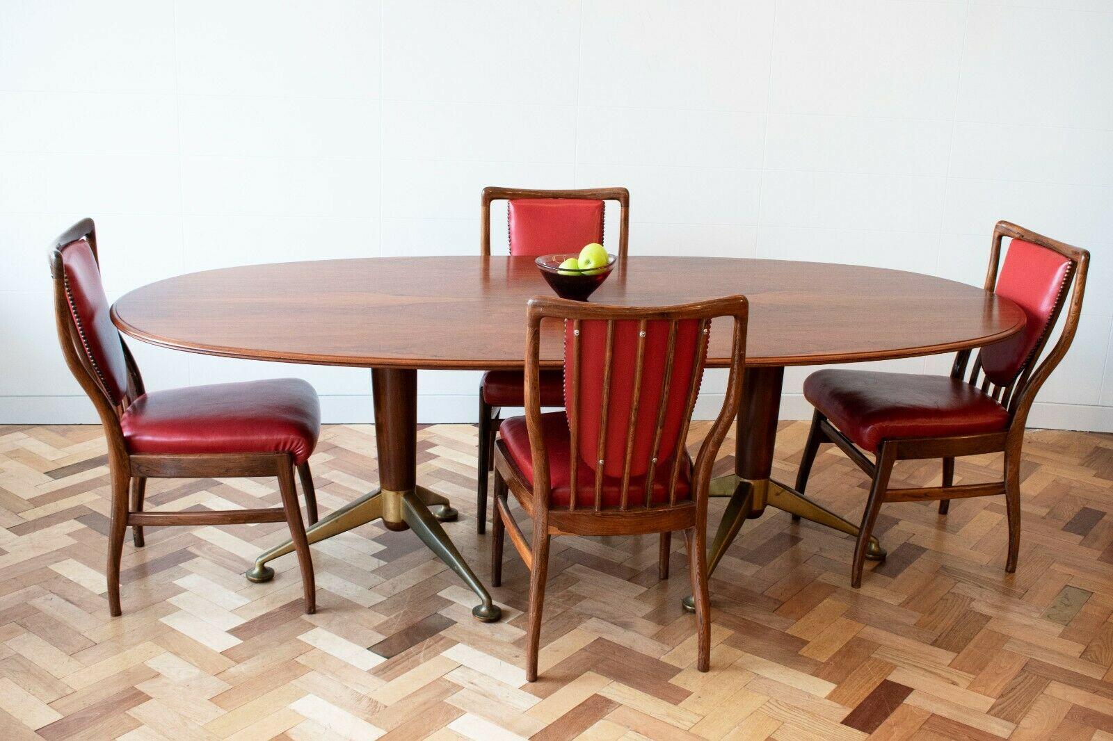 20th Century 1950s Rosewood Dining Table with Brass Feet by Andrew J Milne for Heals London