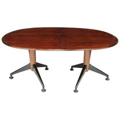 1950s Rosewood Extendable Oval Dining Table by A J Milne for Heals, London