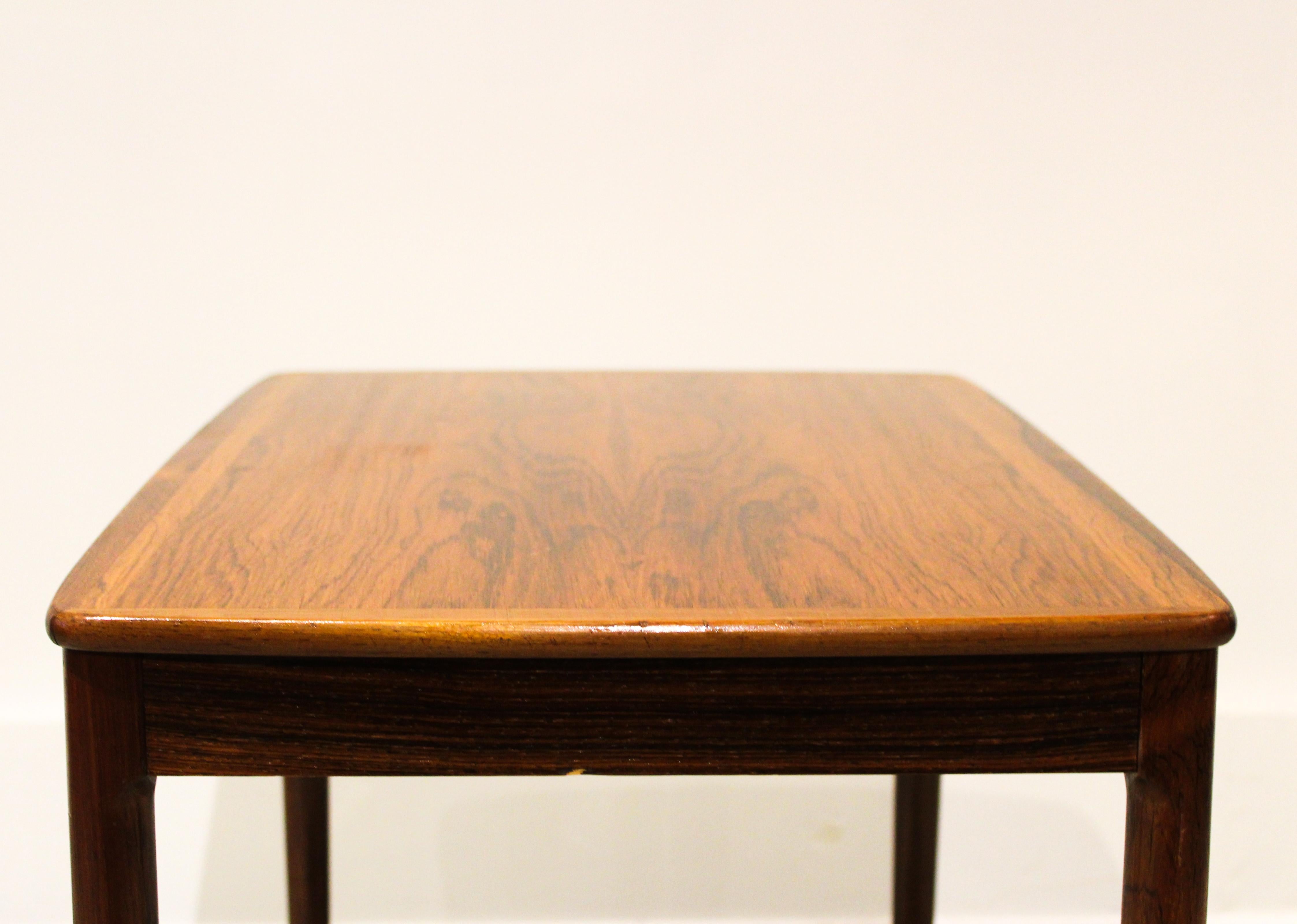 1950s Rosewood Small Coffee Table by Yngvar Sandström, Seffle Möbelfabrik For Sale 4