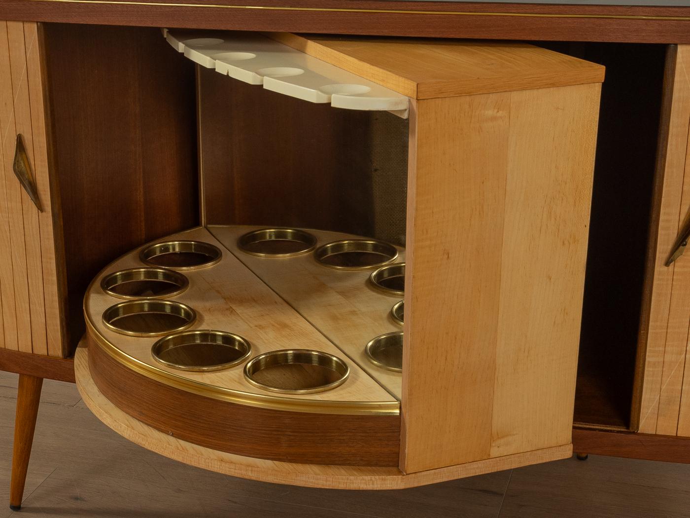 Mid-20th Century 1950s rotating Bar Cabinet For Sale