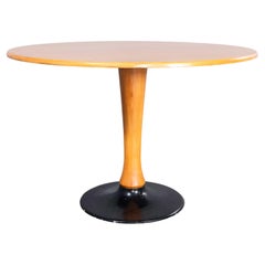 Tavolo da pranzo rotondo del 1950 di metà secolo, diametro 110 cm