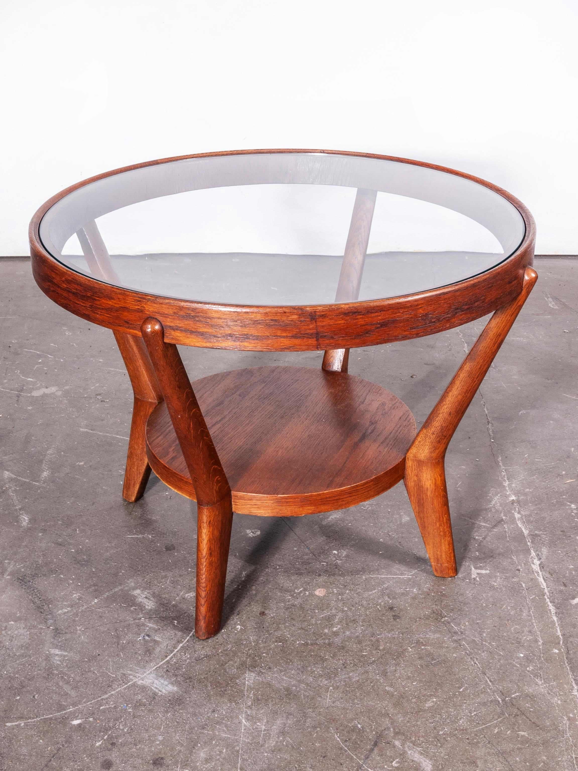 Czech 1950s Round Occasional Table by Kozelka and Kropacek for Interieur Praha