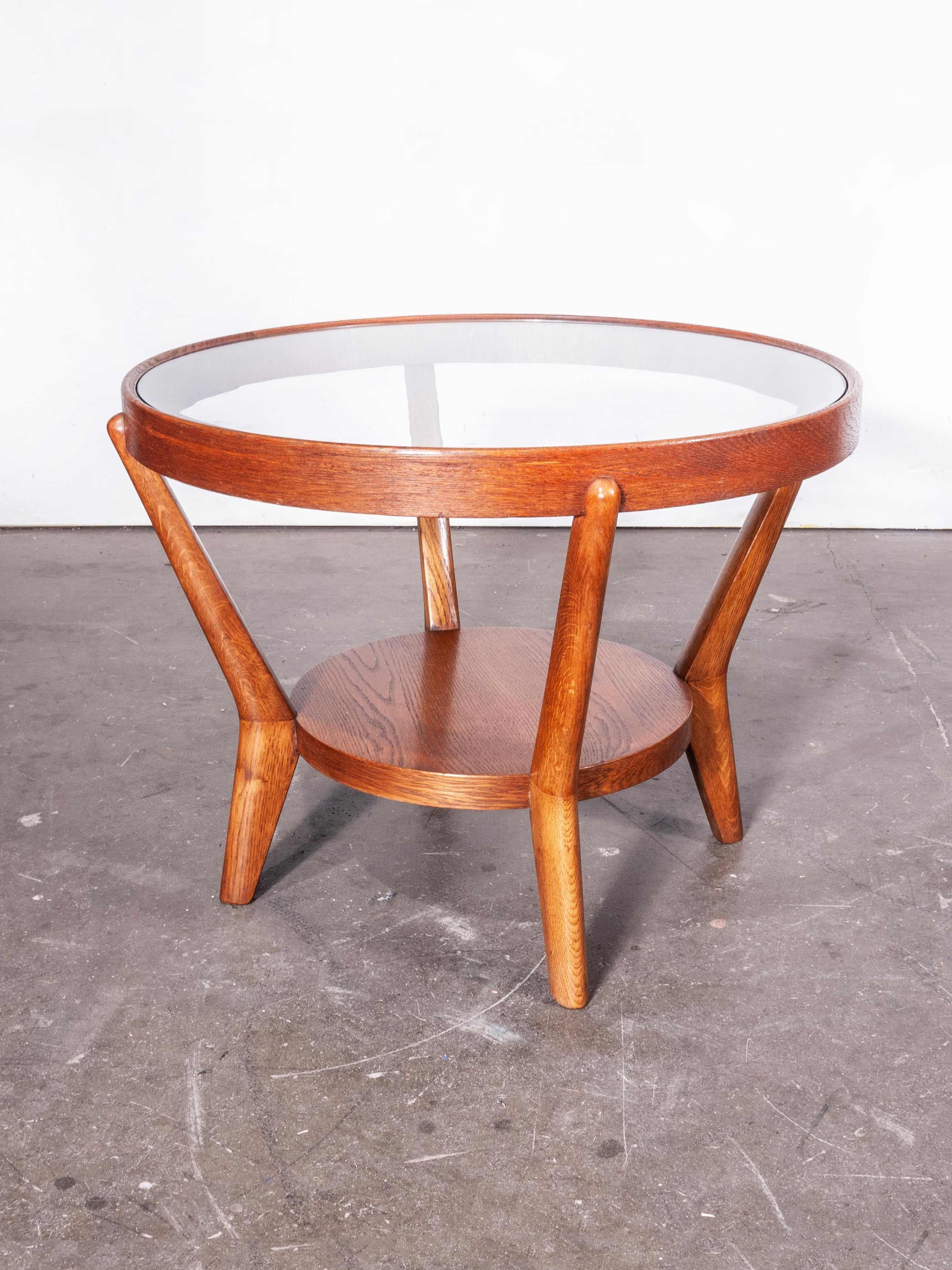 Mid-20th Century 1950s Round Occasional Table by Kozelka and Kropacek for Interieur Praha