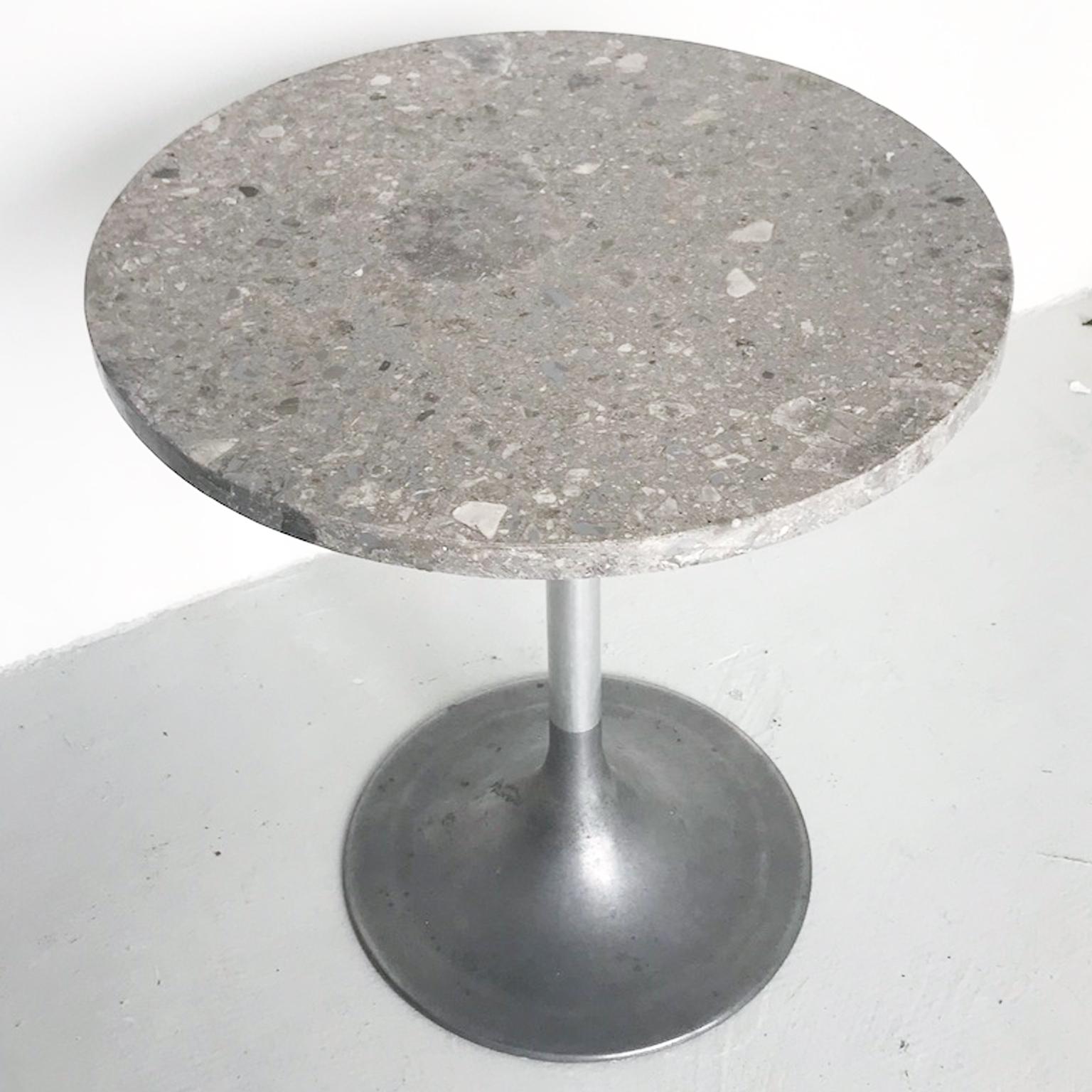 Contemporary italian neo vintage Ceppo stone Origini round table by Spinzi  In Fair Condition In Milan, IT
