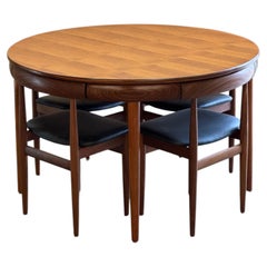 1950s Roundette Dining Set by Hans Olsen for Frem Røjle Møbelfabrik in teak