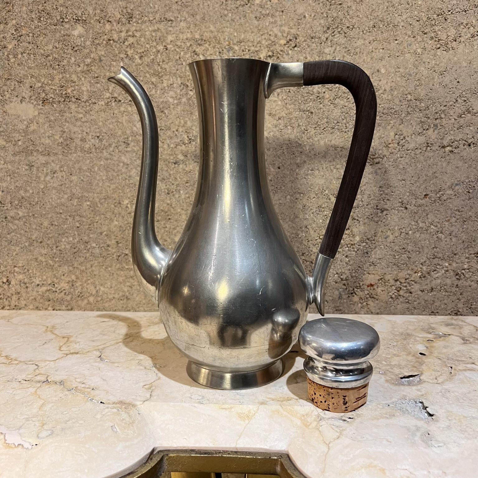 1950s Royal Holland Sculptural Pewter Carafe Coffee Pot KMD For Sale 1