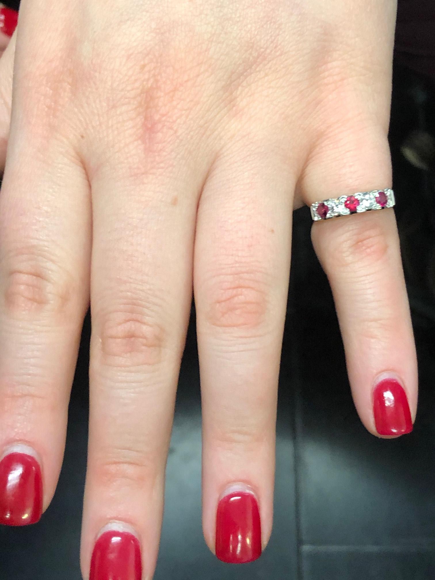 1950er Rubin-Diamant-Platin-Ring im Angebot 2
