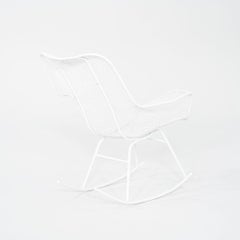 1950s Russell Woodard Sculptura Rocking Chair in White
