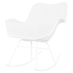 Chaise à bascule Russell Woodard Sculptura des années 1950 en blanc