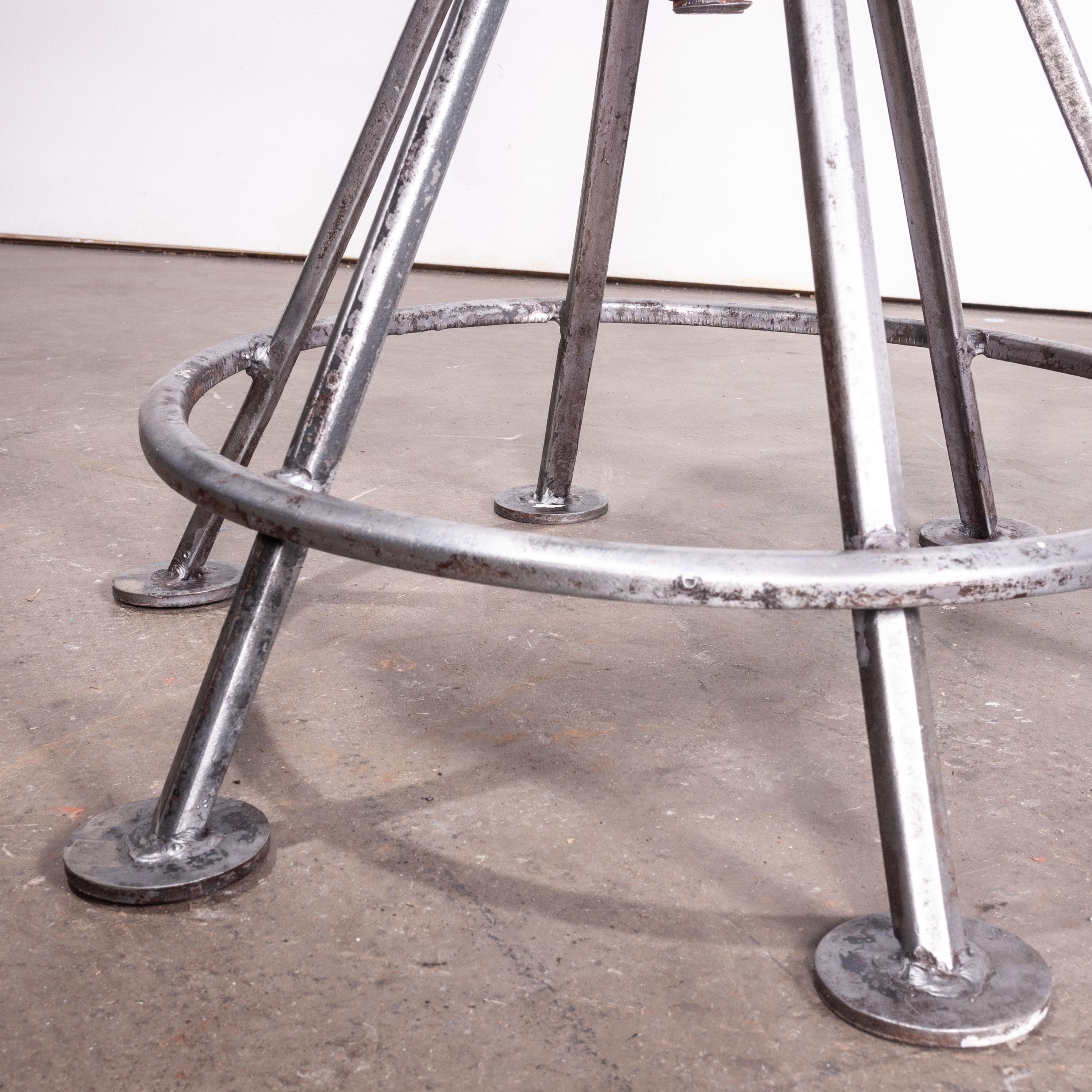 Mid-Century Modern 1950s Russian Industrial Swivelling Welders Chair