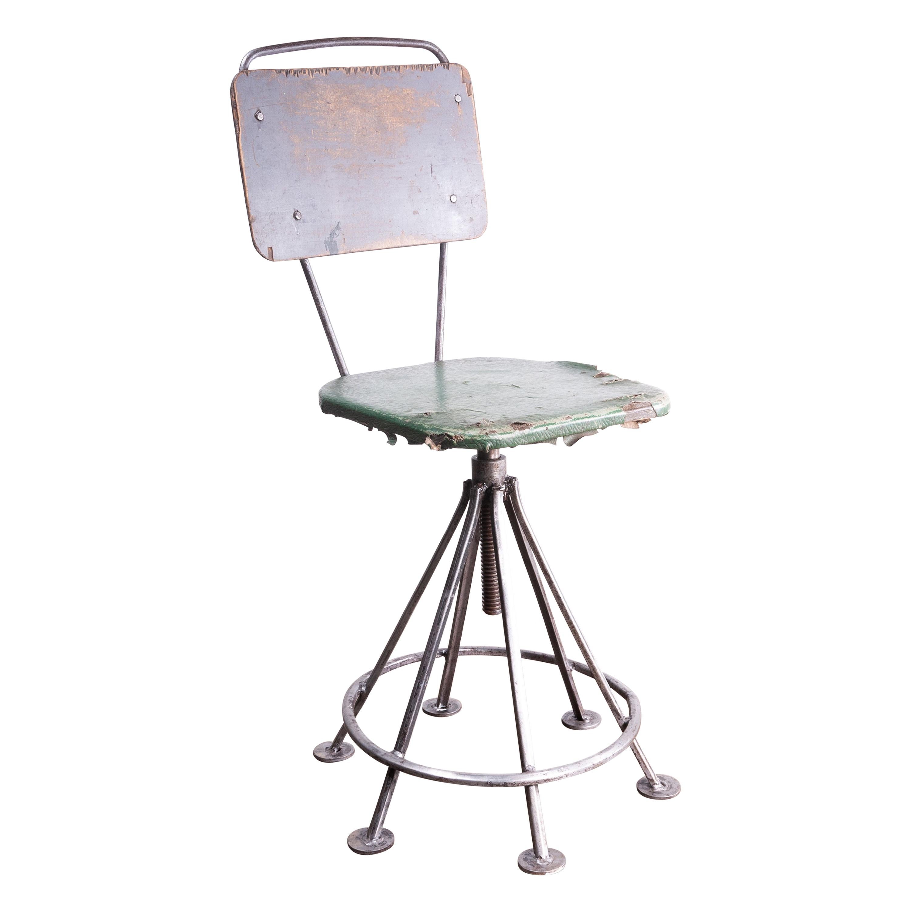 1950s Russian Industrial Swivelling Welders Chair