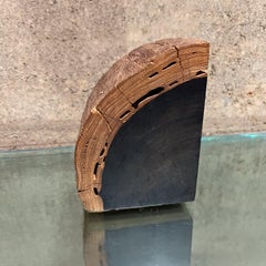 1950s Rustic Mesquite Wood Bookend Guadalajara Mexico