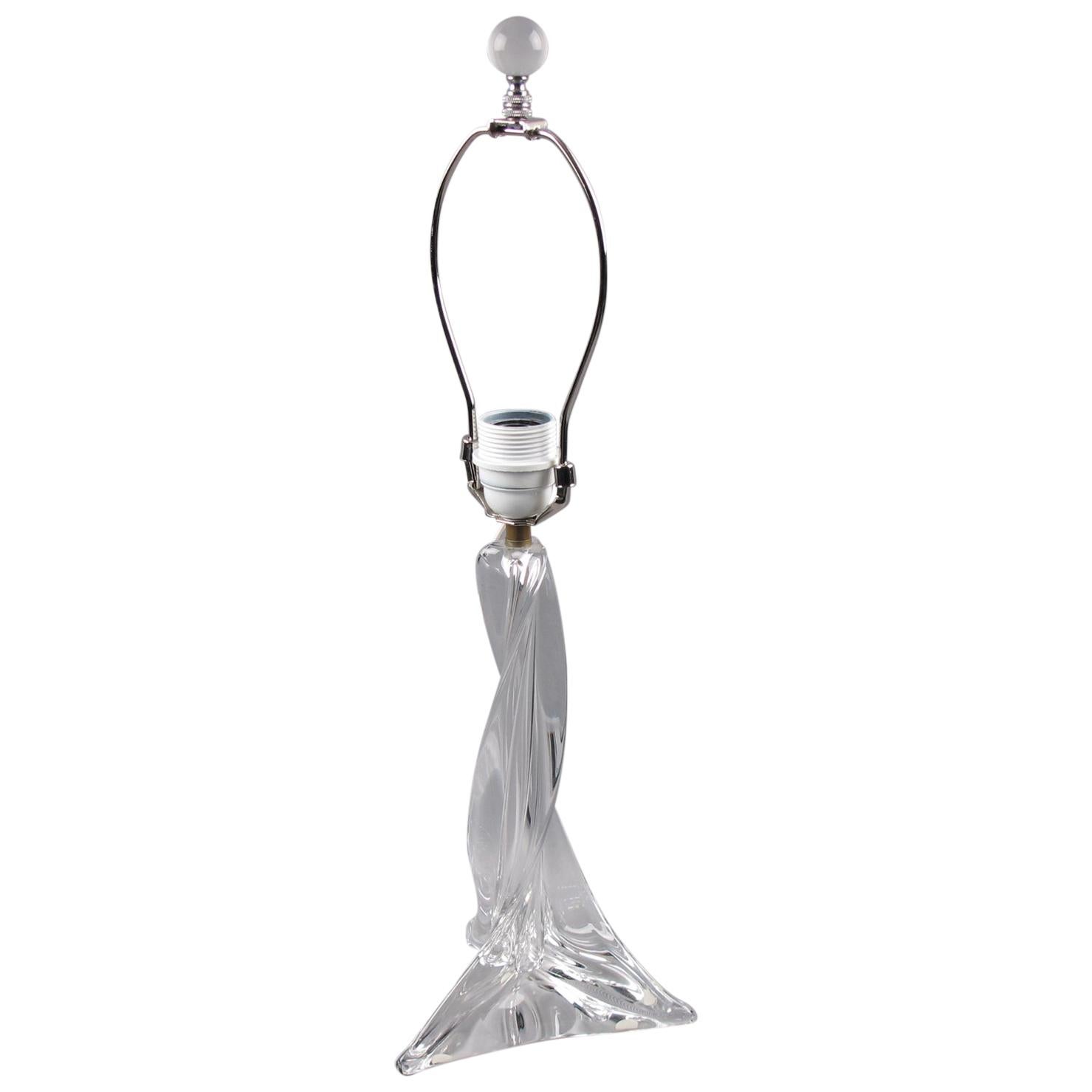 1950s Saint Louis France Crystal Table Lamp