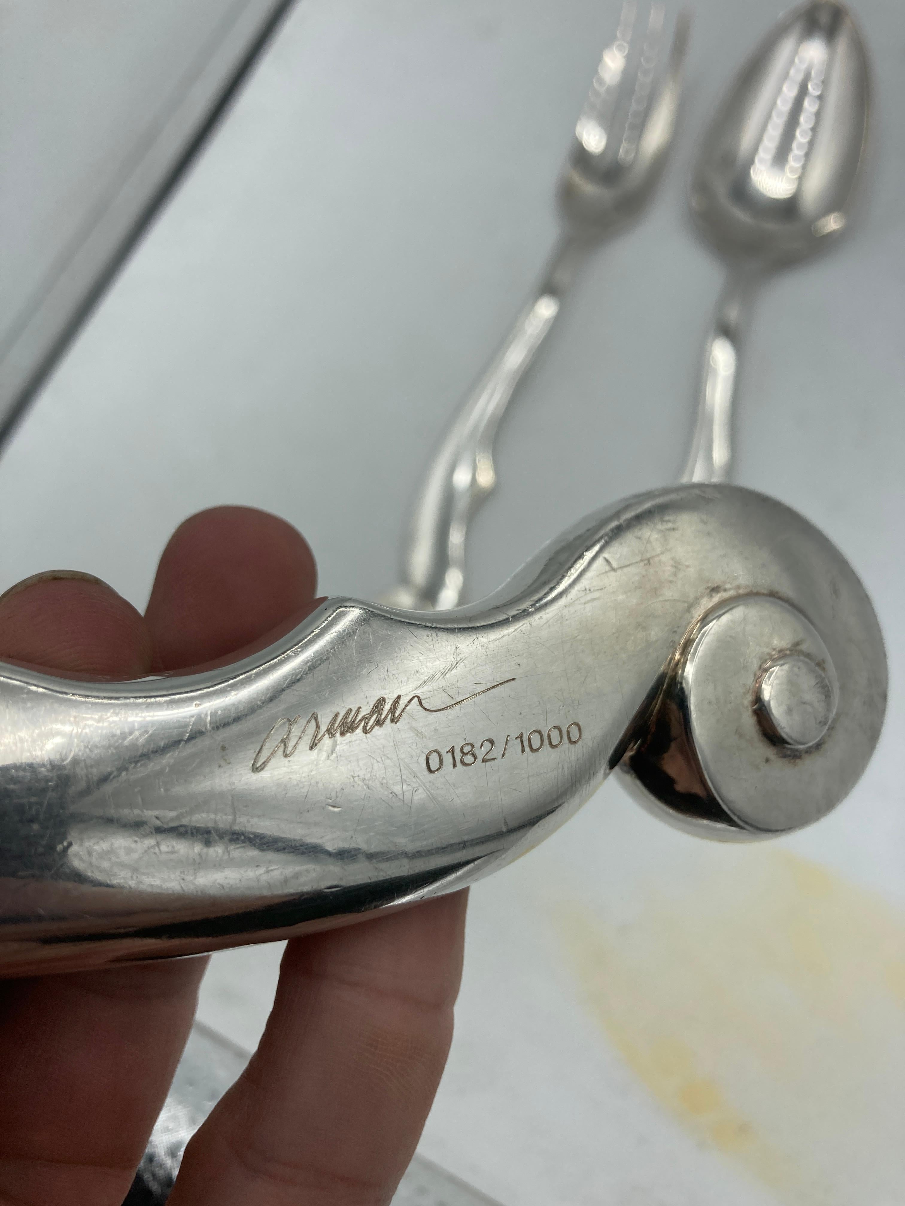 Cuchillo para servir ensaladas y carne de 1950 del famoso escultor Arman en Bueno estado para la venta en New York, NY