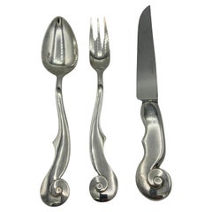 Vintage 1950's Salad serving and beef knife by famous sculptor Arman