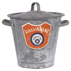 1950s Salesman’s Sample Galvanized Bucket, New Old Stock
