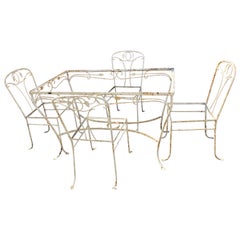 Vintage 1950s Salterini Wrought Iron Outdoor Set