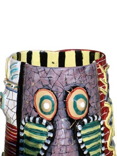 1950s San Polo TOTEM Big Vase Otello Rosa Italian Pottery