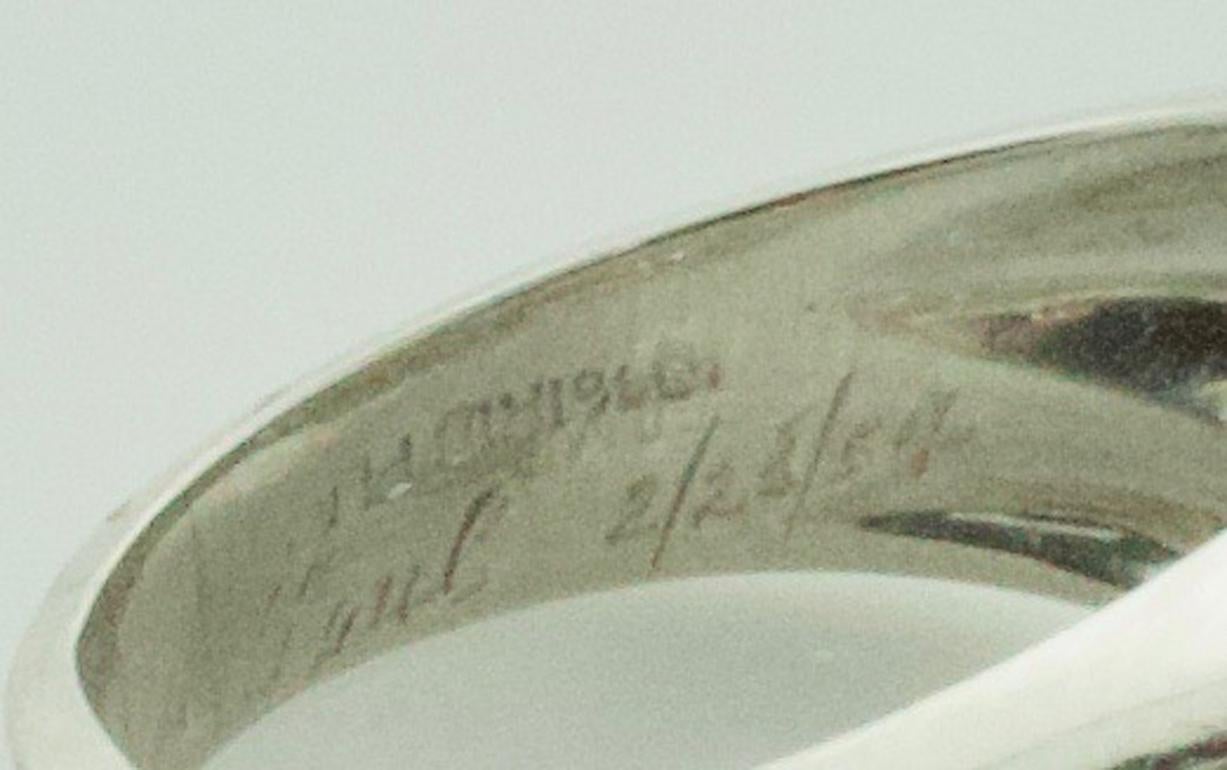 1950s Sapphire and Diamond Ring in Platinum 