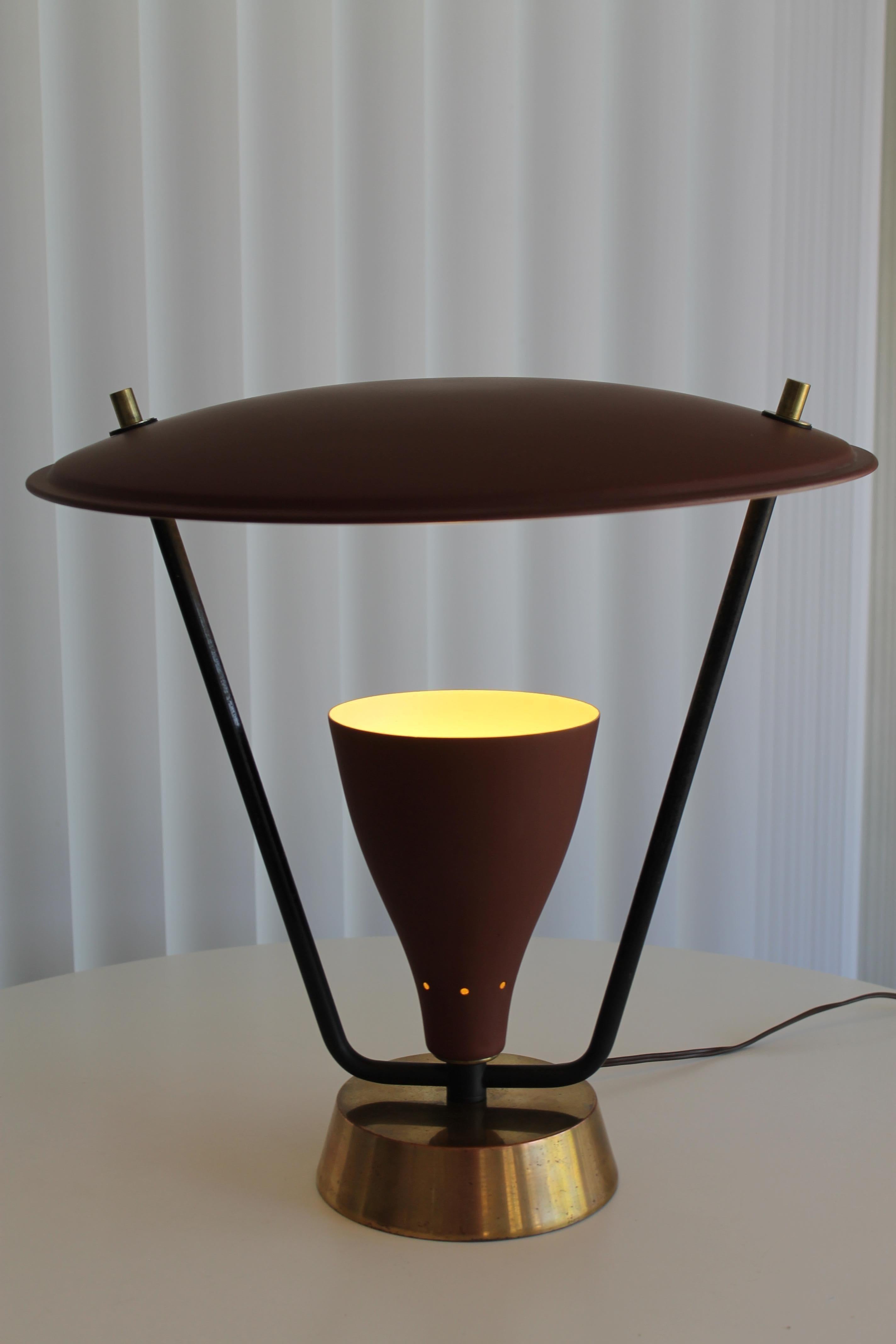 Mid-Century Modern 1950s Saucer Reflector Lamp