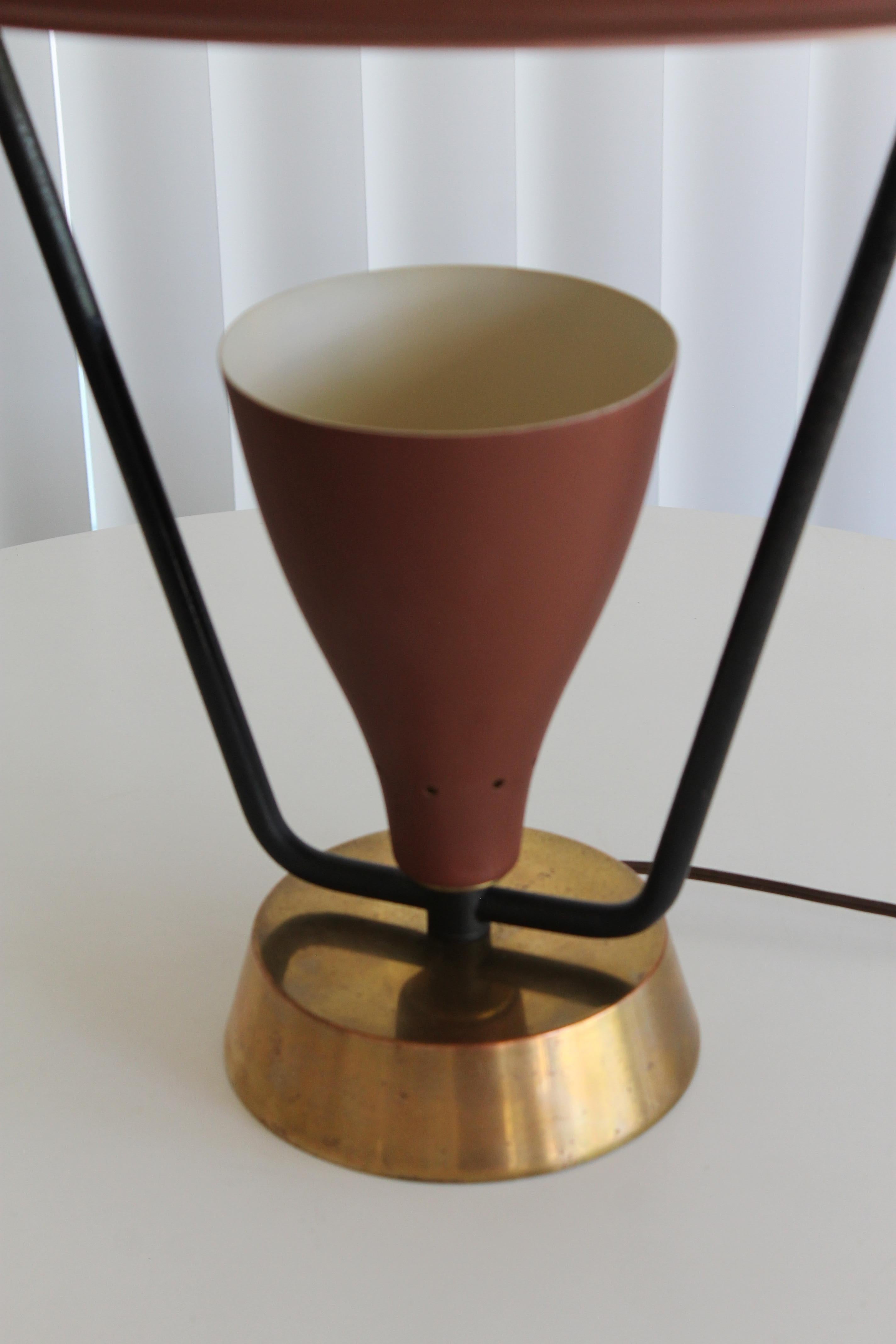 1950s Saucer Reflector Lamp In Good Condition In Palm Springs, CA