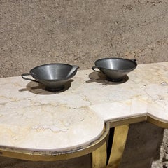 Años 50 Savo Tinn Juego de Azúcar y Crema de Peltre Forjado a Mano Noruega