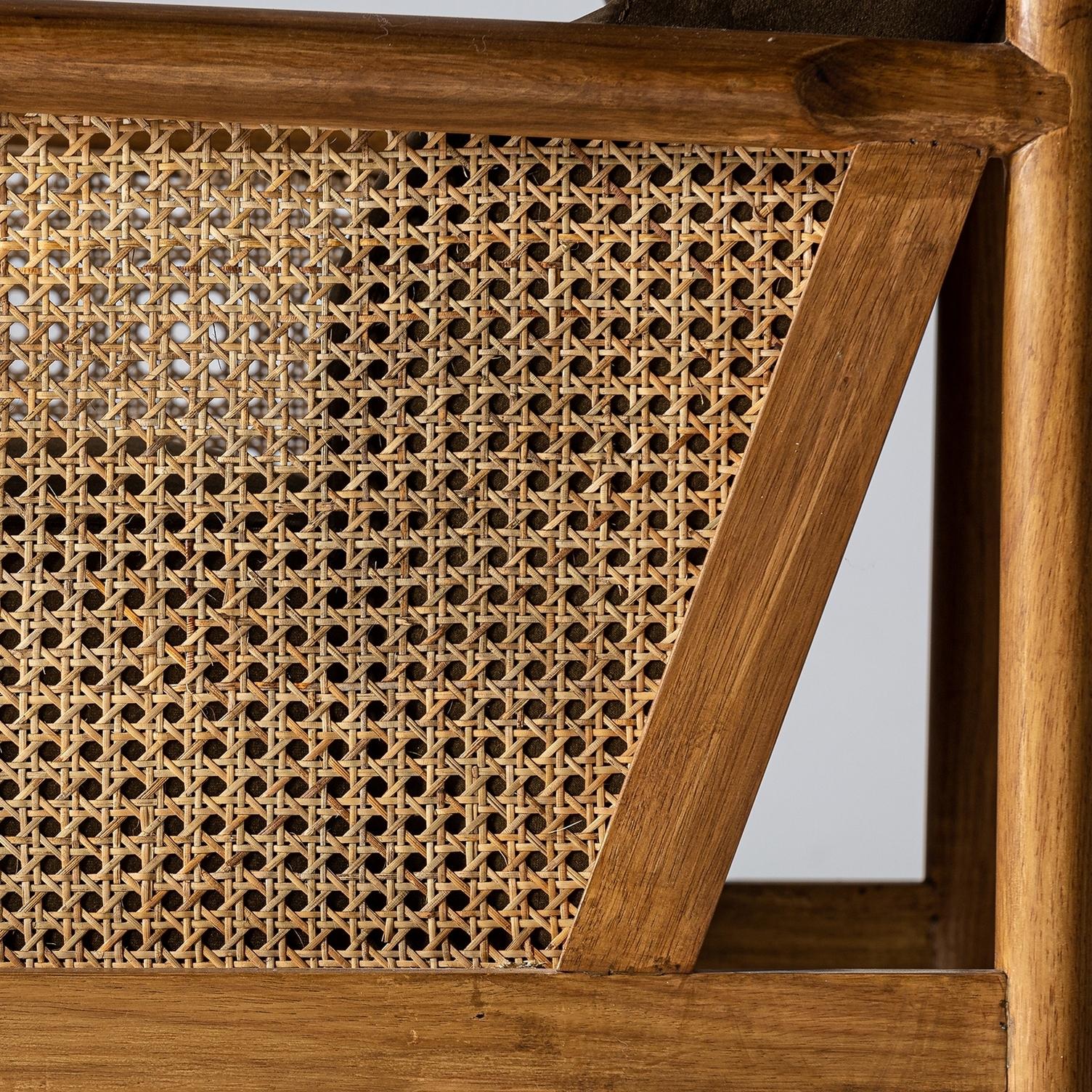 Sessel aus Rohrweide und Holz im skandinavischen und dänischen Stil der 1950er Jahre im Zustand „Neu“ im Angebot in Tourcoing, FR