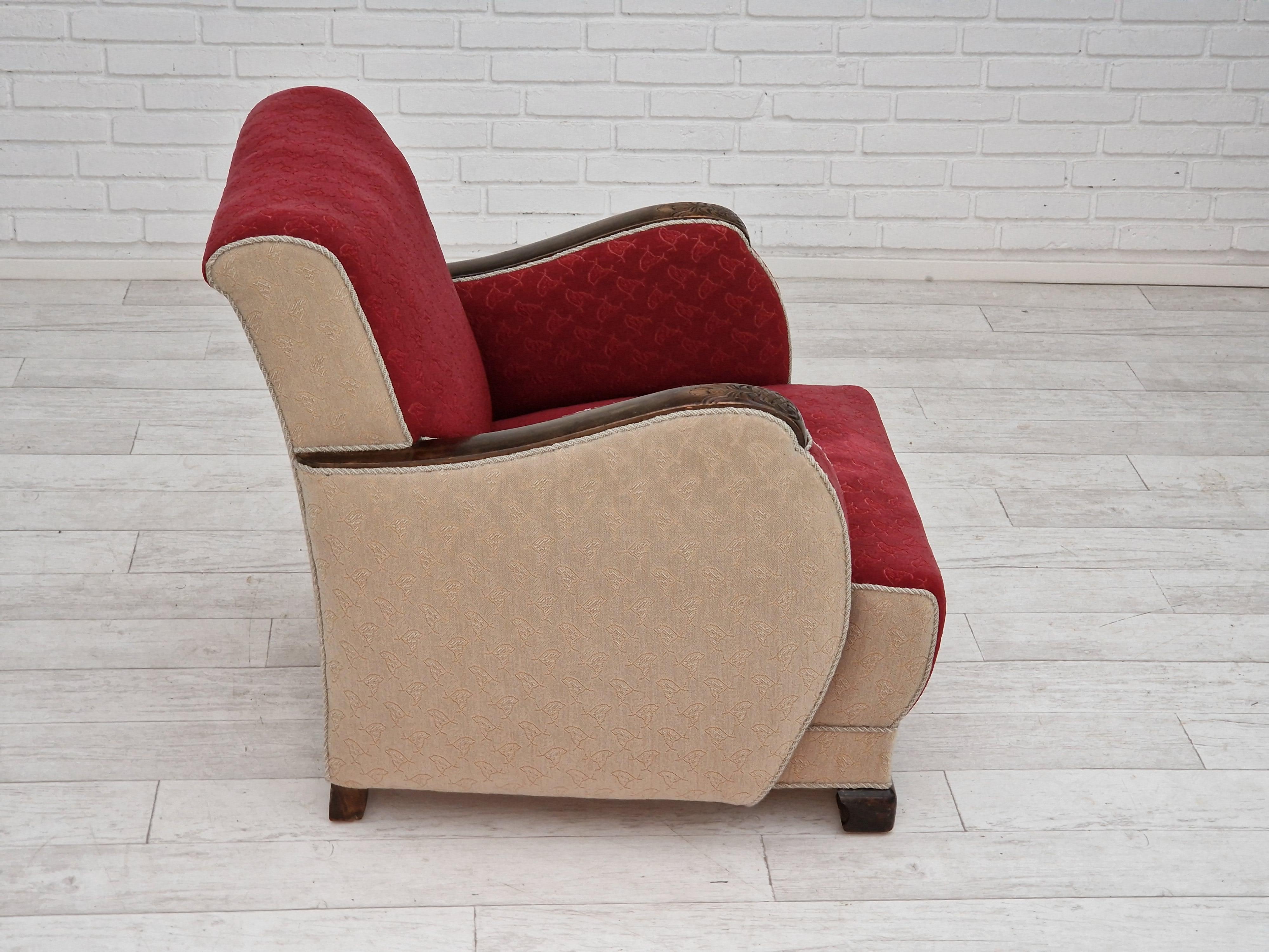 1950s, Scandinavian Art Deco Chairs, Original Condition For Sale 3