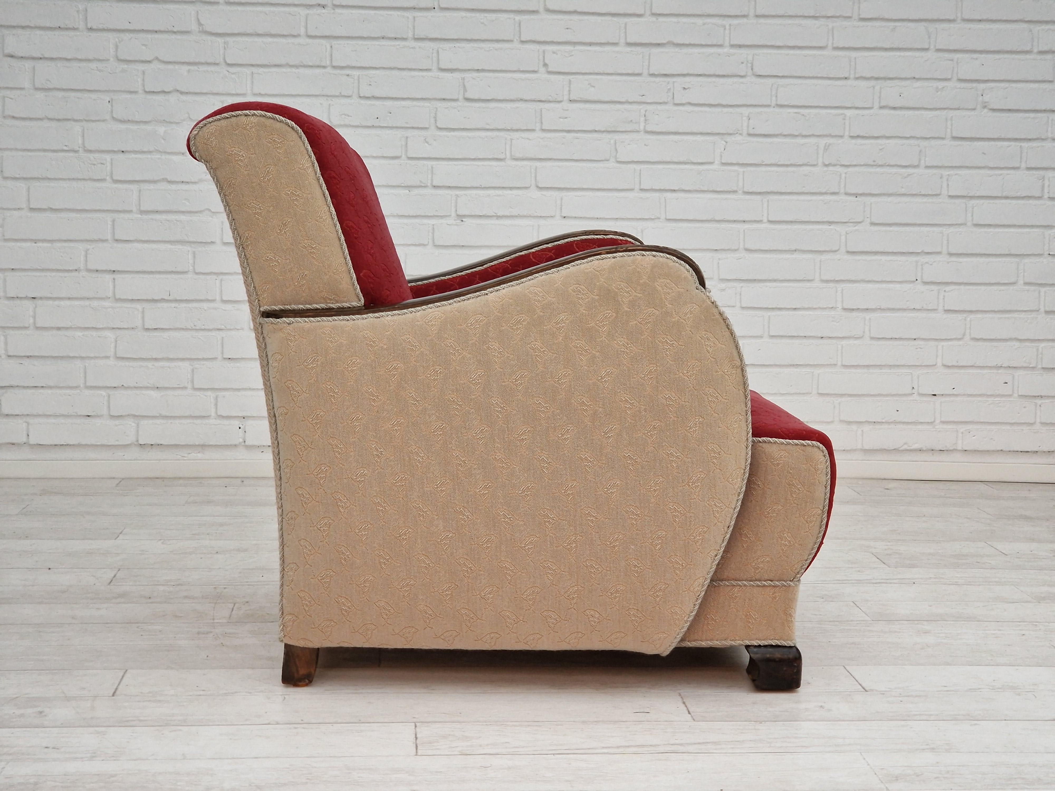 1950s, Scandinavian Art Deco Chairs, Original Condition For Sale 10