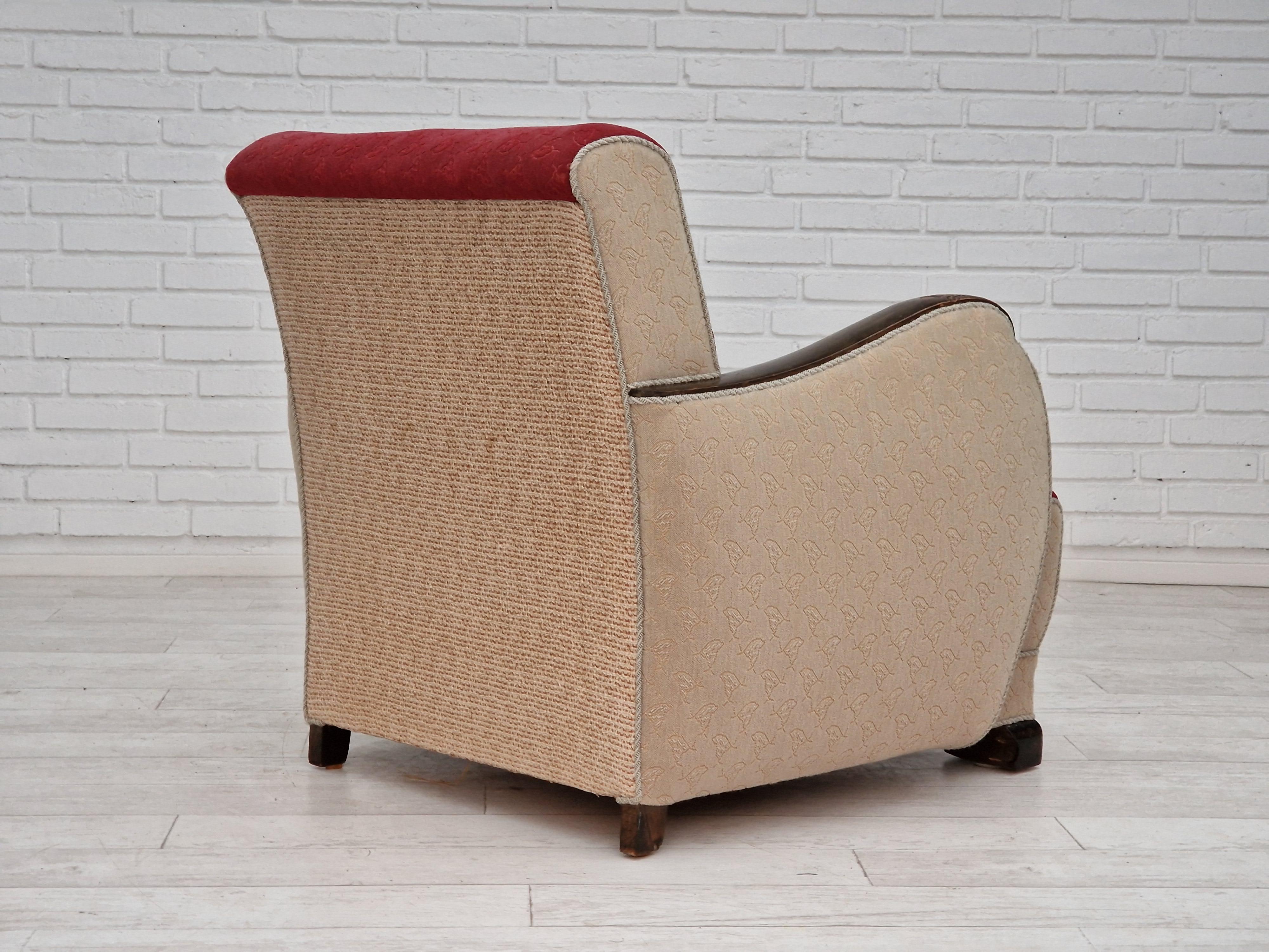 1950s, Scandinavian Art Deco Chairs, Original Condition For Sale 2