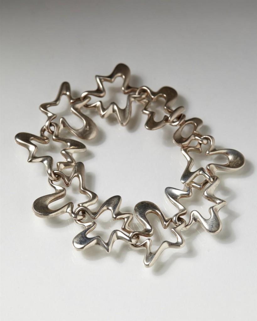 Designed for Georg Jensen, Denmark. 1950's sterling silver Scandinavian Modern bracelet. 