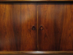 1950's Scandinavian Brazilian Rosewood Sideboard with Center Bar