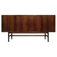 1950's Scandinavian Brazilian Rosewood Sideboard with Center Bar