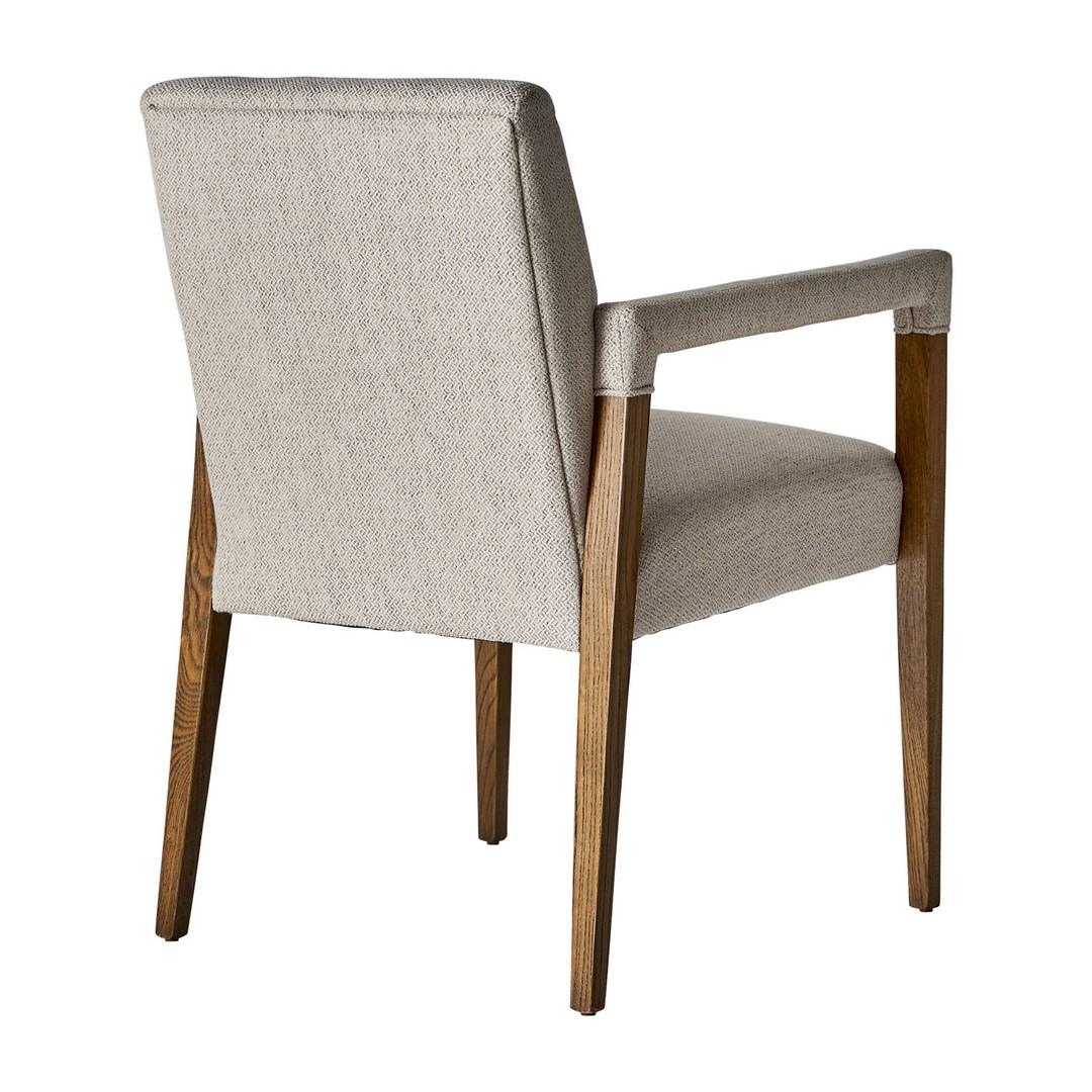 1950s Scandinavian Design Style Wood and Beige Fabric Chair For Sale 1