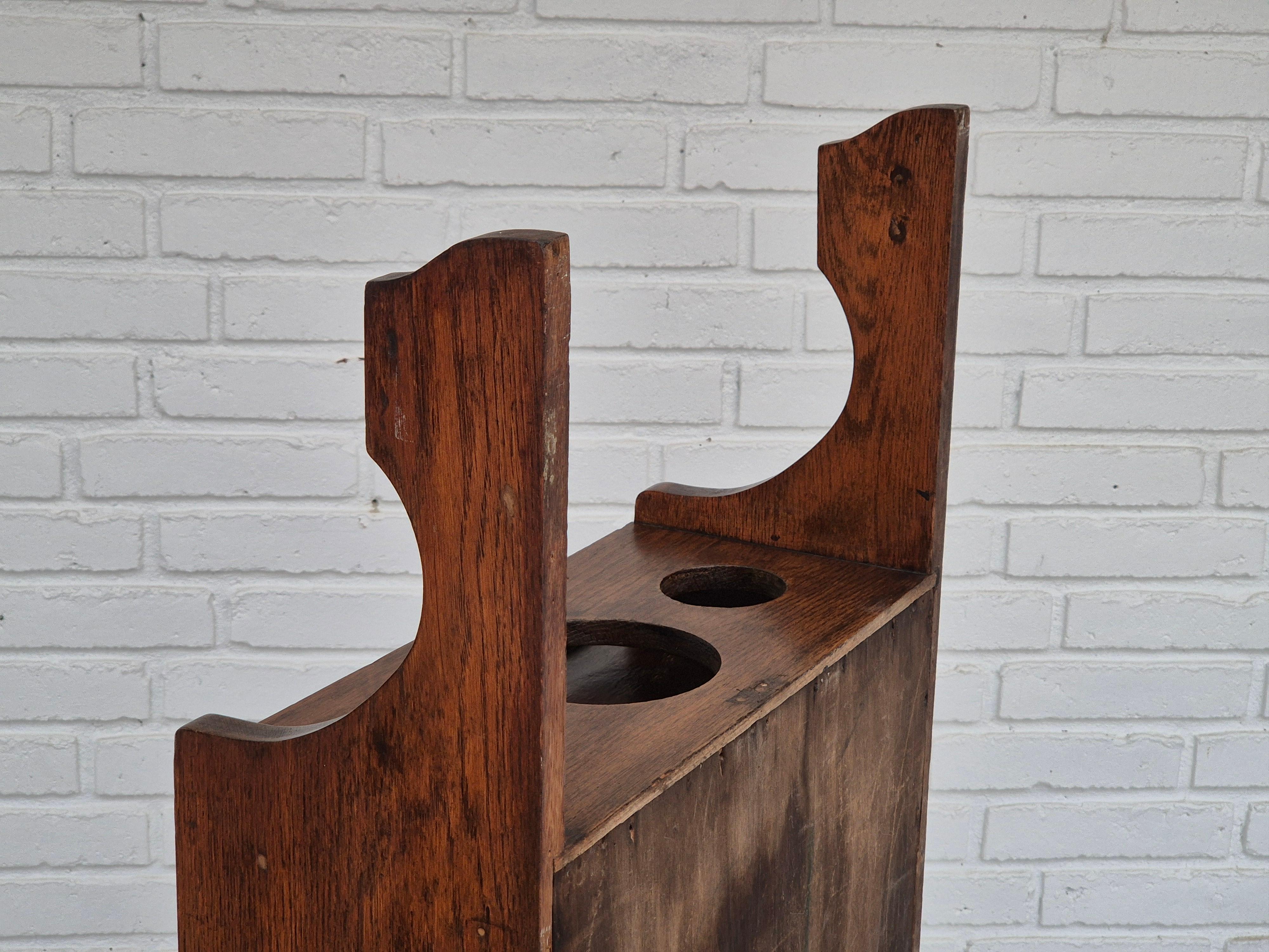 1950s, Scandinavian design, wall cabinet, original good condition, oak wood. For Sale 7