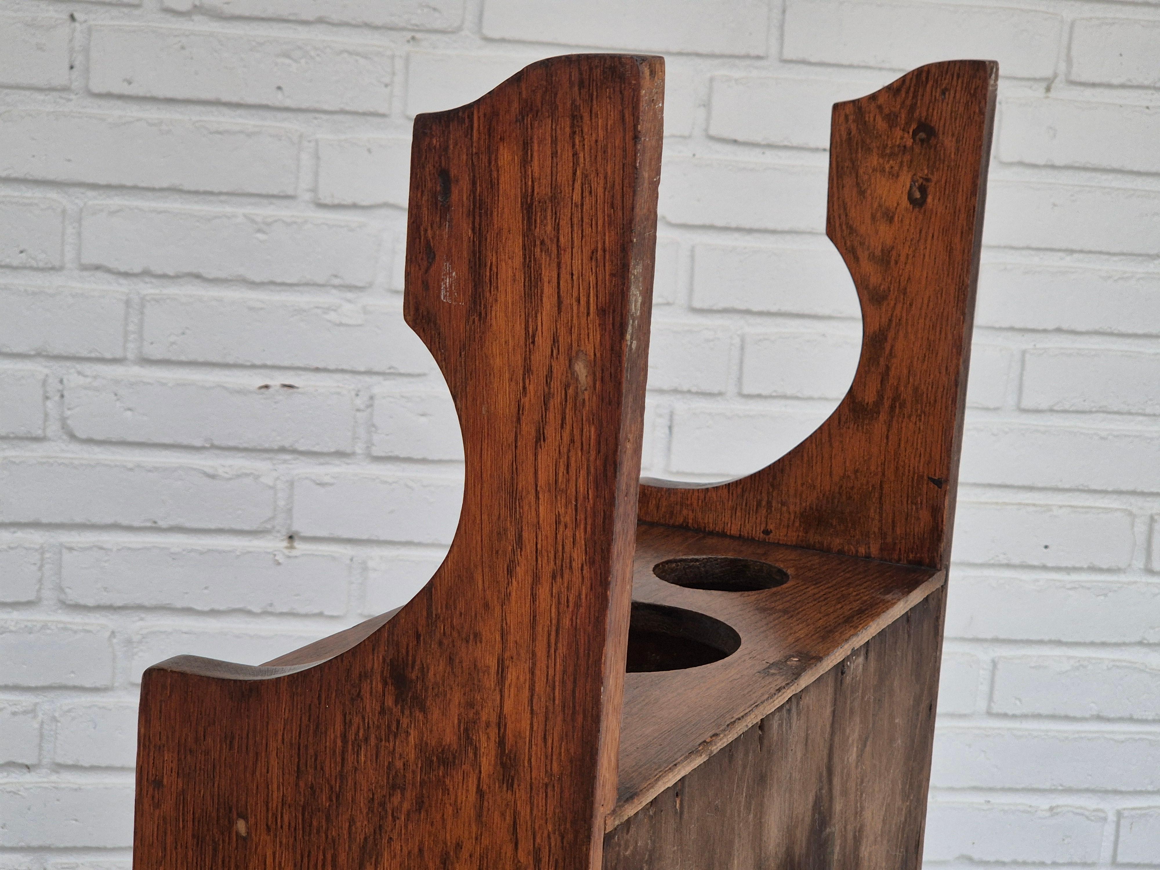 1950s, Scandinavian design, wall cabinet, original good condition, oak wood. For Sale 9