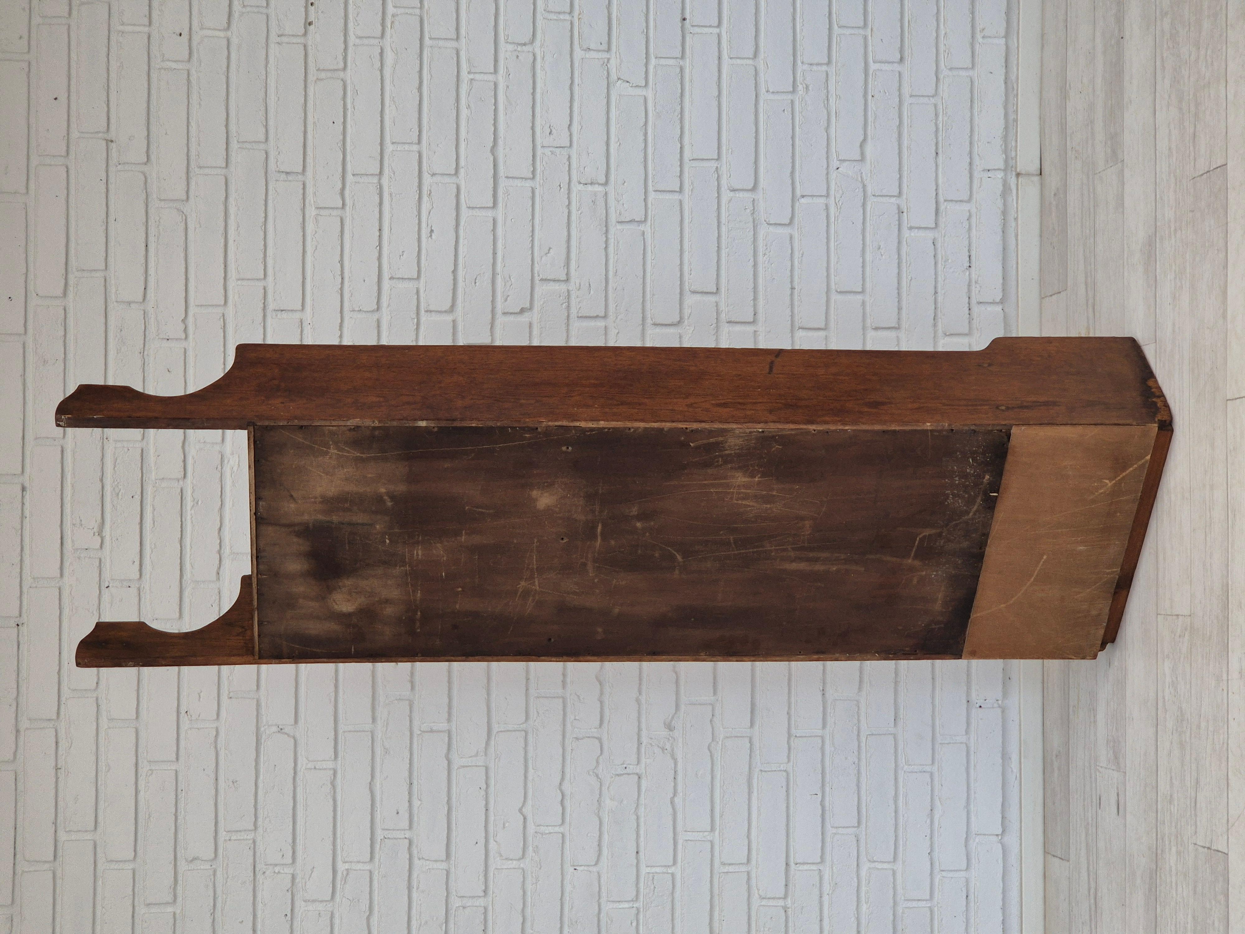 1950s, Scandinavian design, wall cabinet, original good condition, oak wood. In Good Condition For Sale In Tarm, 82