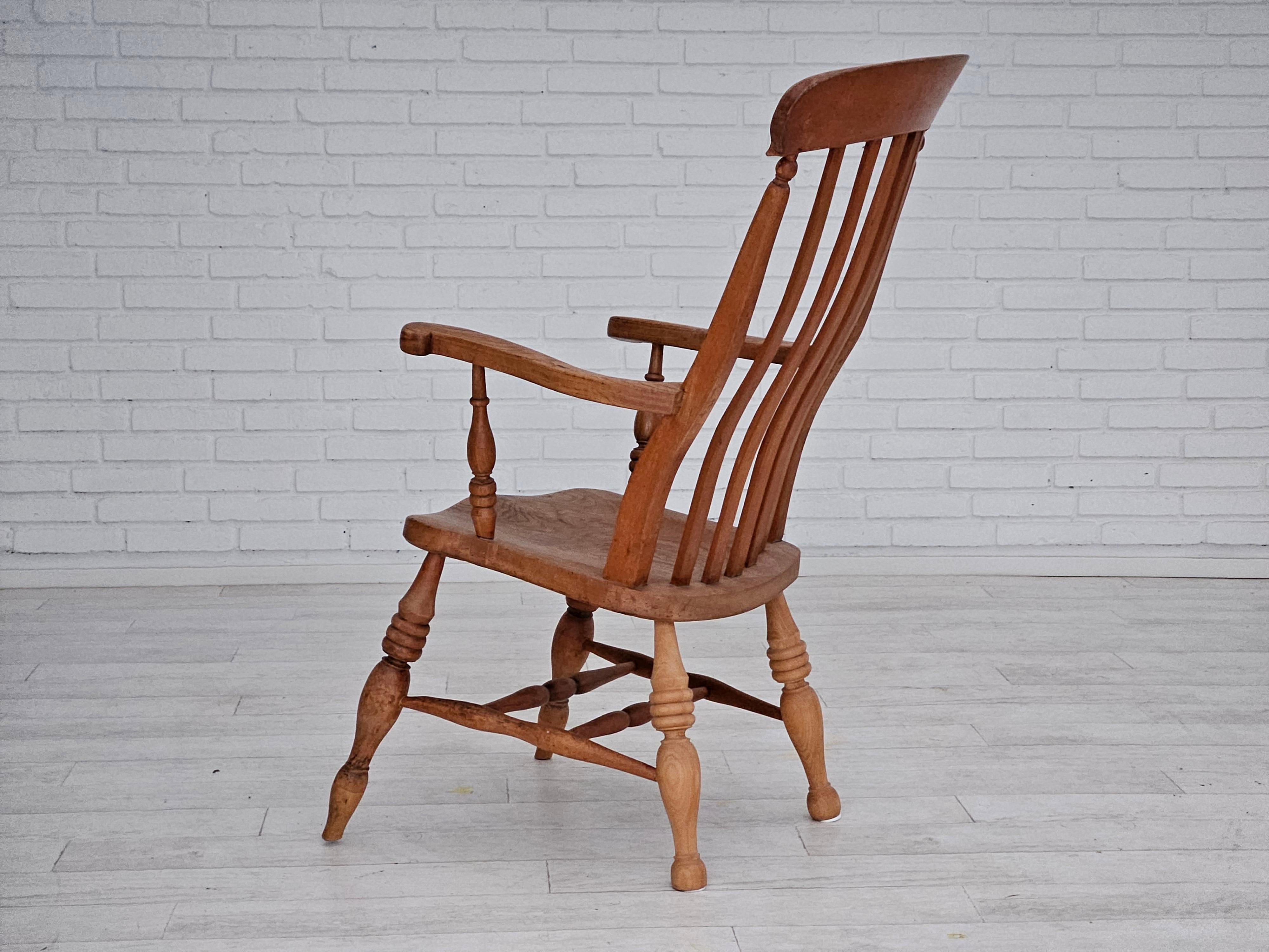 1950s, Scandinavian design, wood armchair, ash wood, oak wood. en vente 5