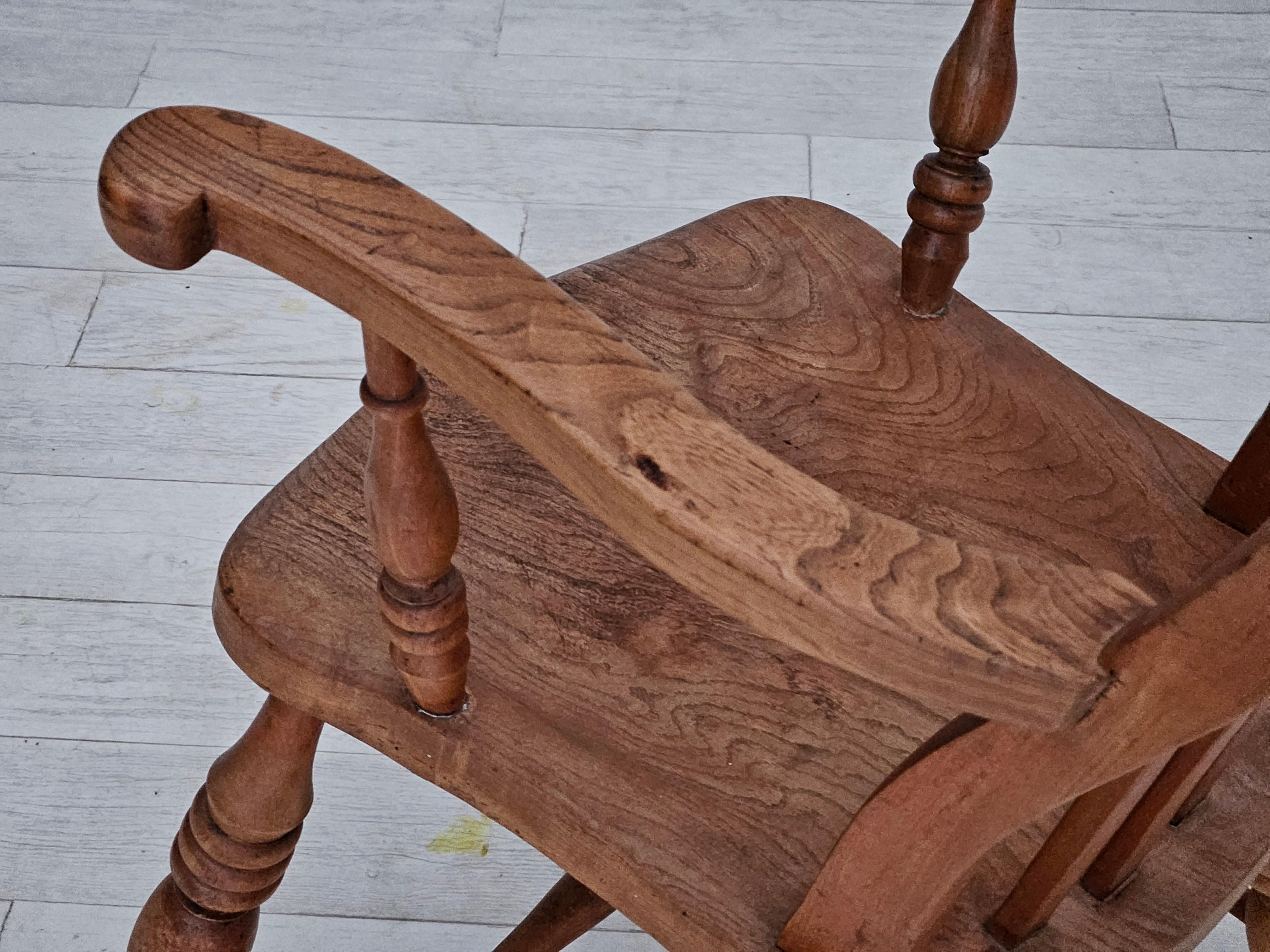 1950s, Scandinavian design, wood armchair, ash wood, oak wood. en vente 6