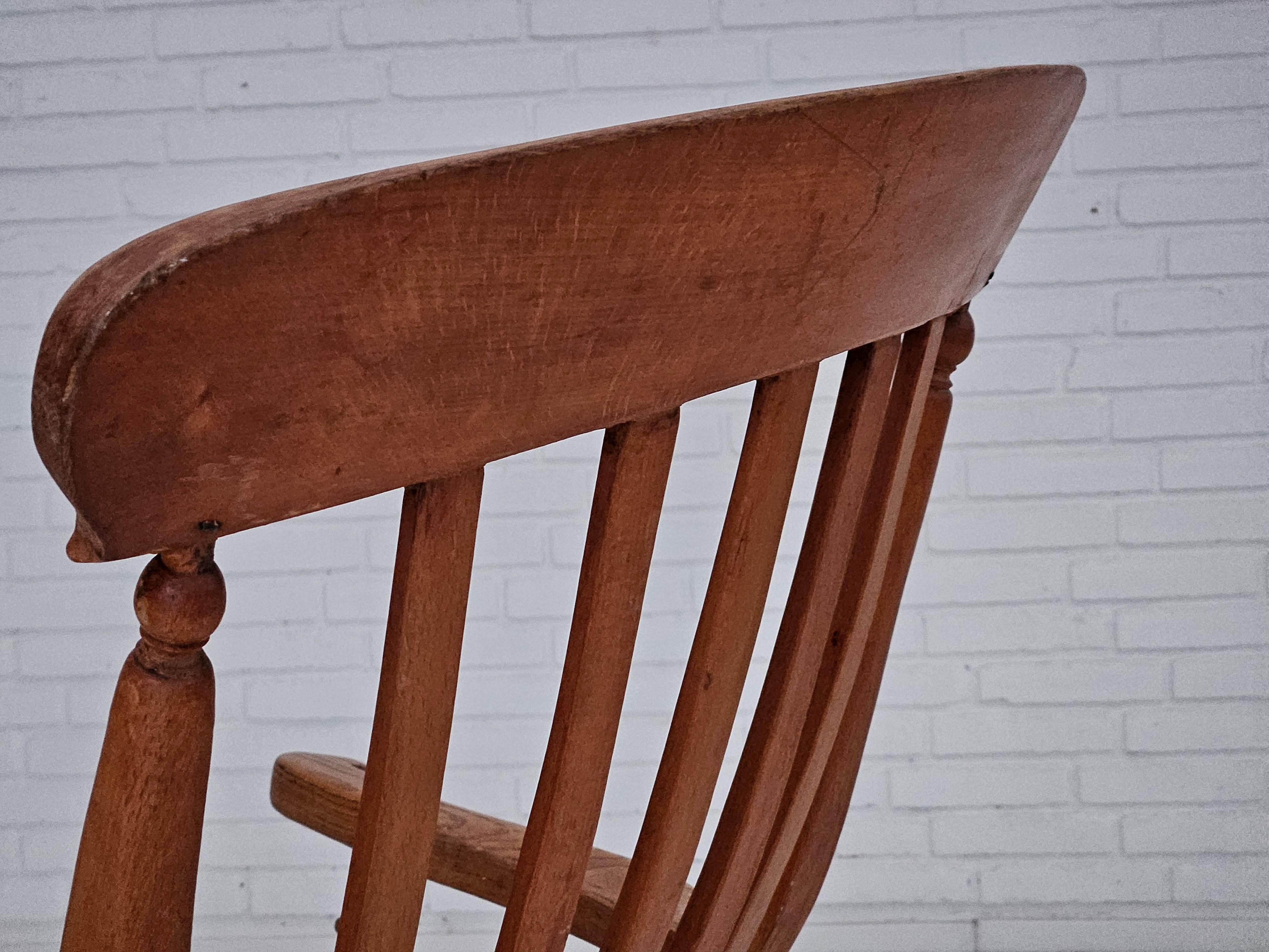 1950s, Scandinavian design, wood armchair, ash wood, oak wood. en vente 7