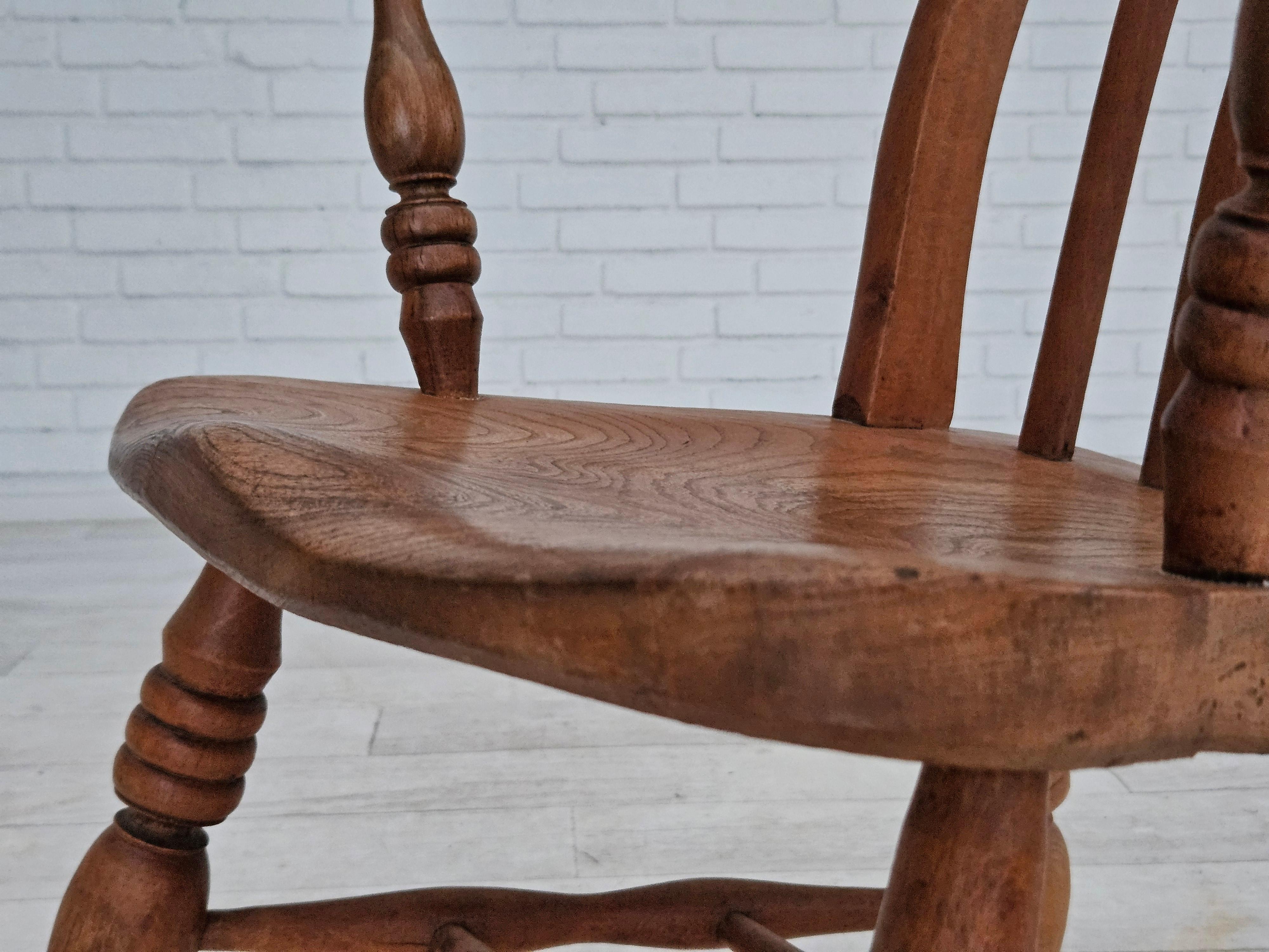 1950s, Scandinavian design, wood armchair, ash wood, oak wood. en vente 8