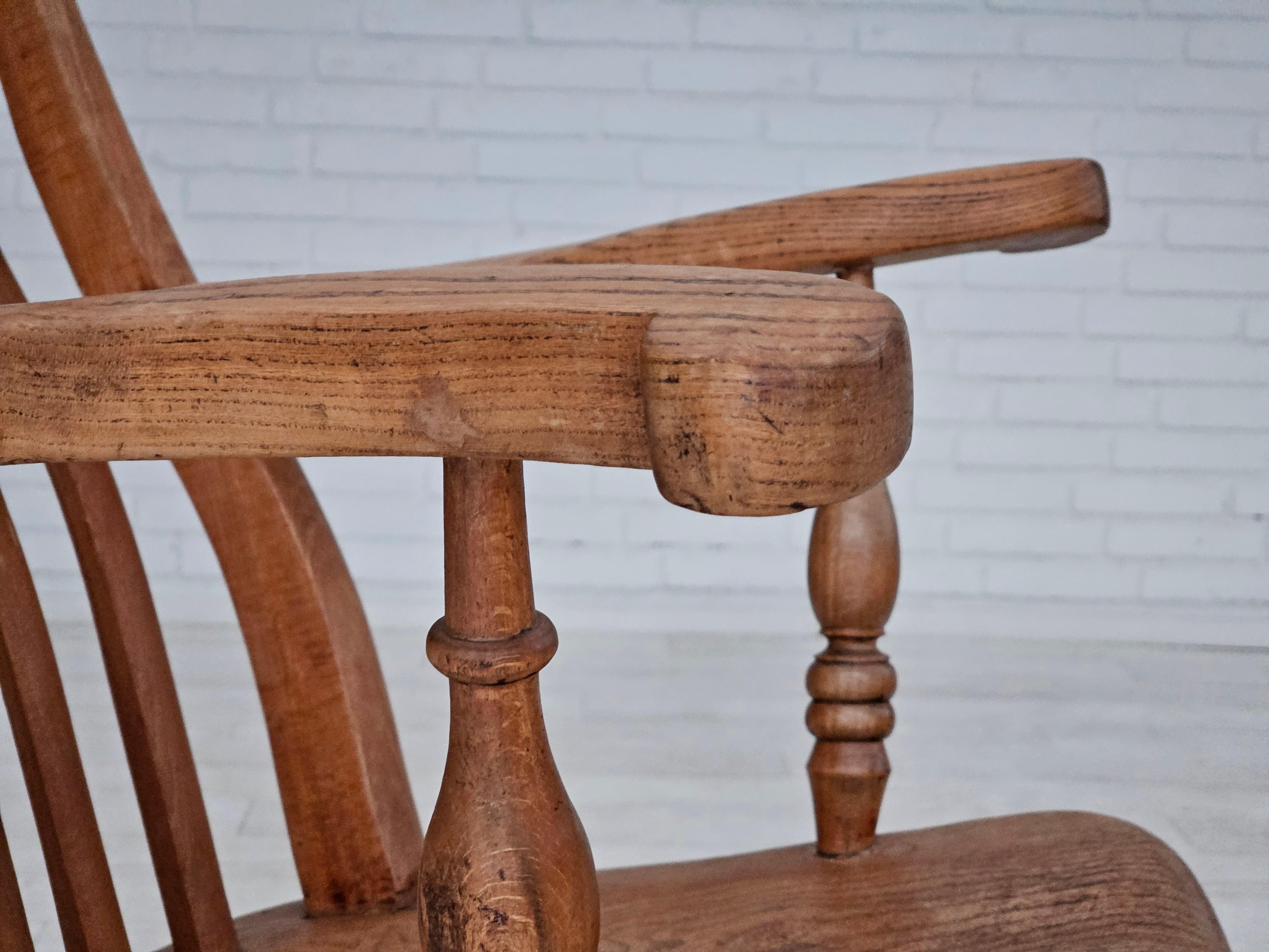 Danish 1950s, Scandinavian design, wood armchair, ash wood, oak wood. For Sale