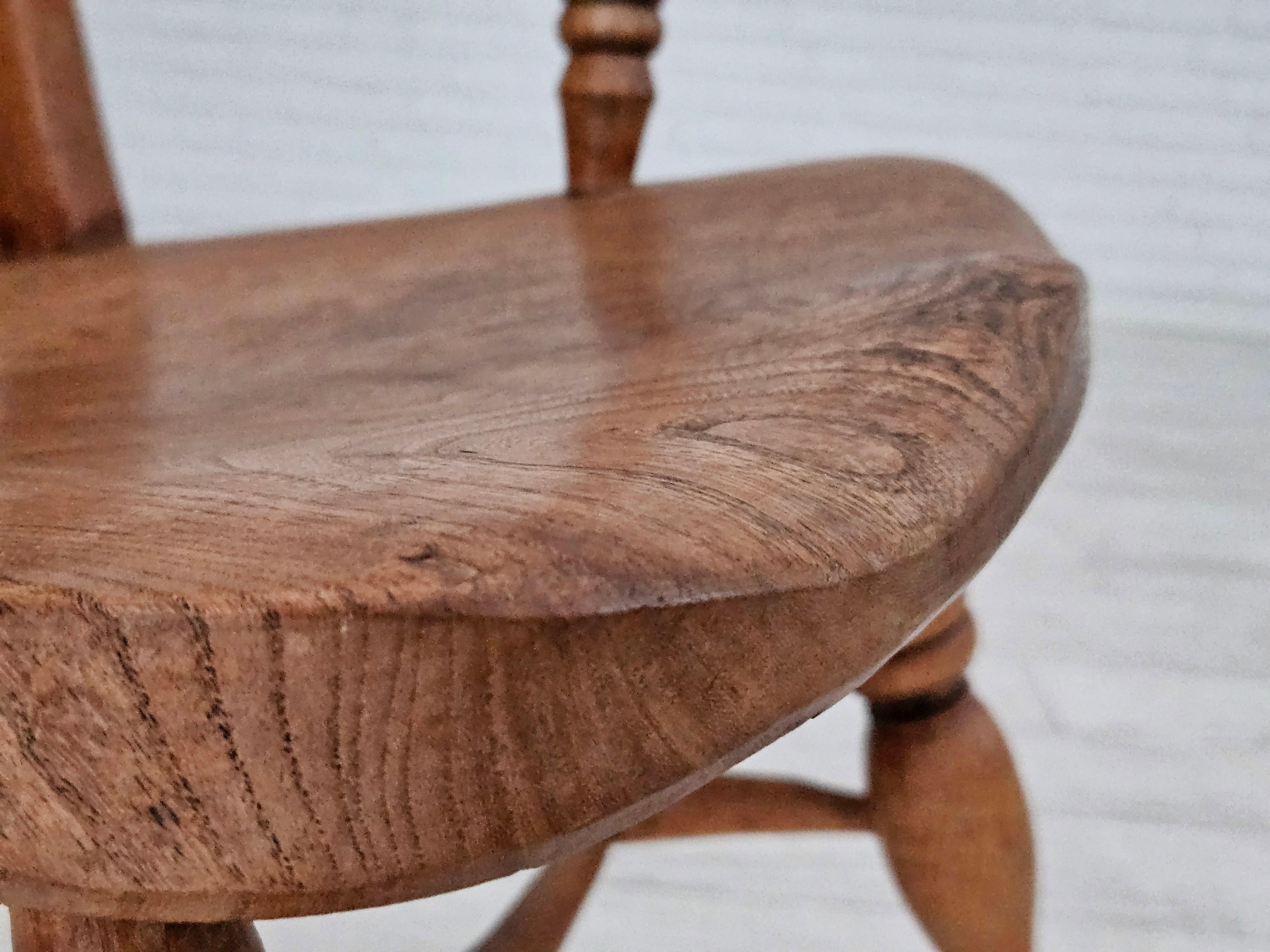 Mid-20th Century 1950s, Scandinavian design, wood armchair, ash wood, oak wood. For Sale