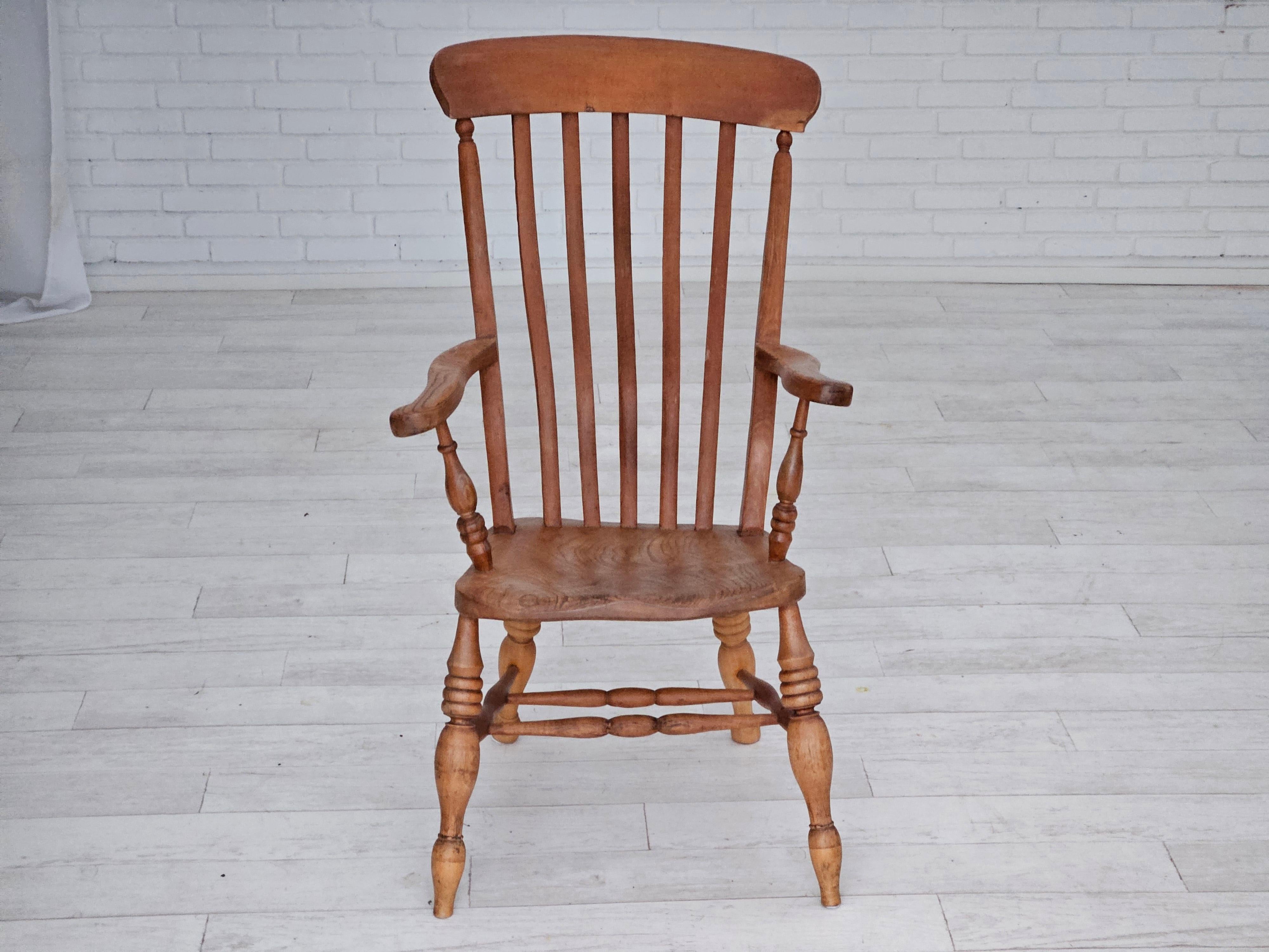 Frêne 1950s, Scandinavian design, wood armchair, ash wood, oak wood. en vente