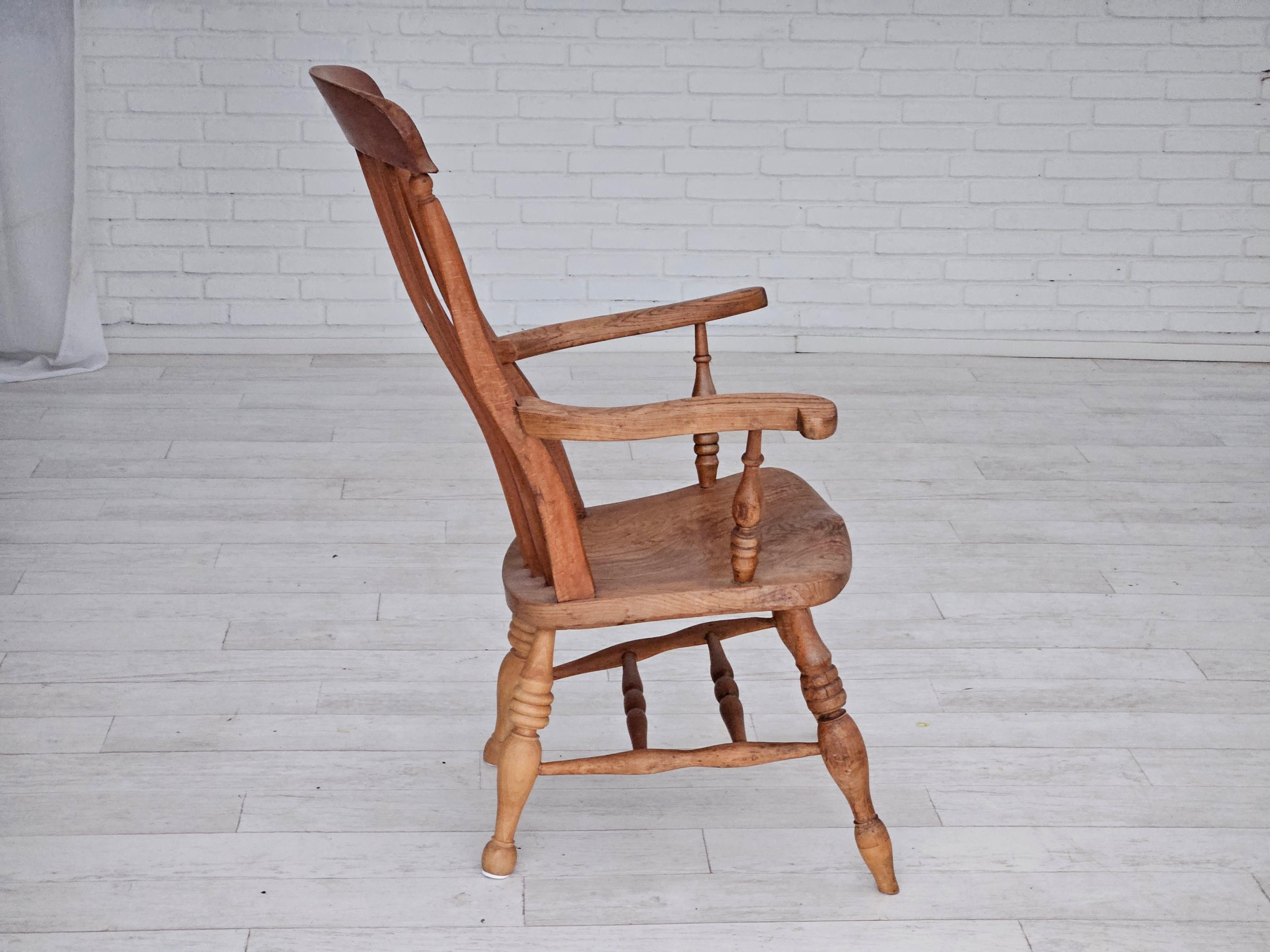 1950s, Scandinavian design, wood armchair, ash wood, oak wood. en vente 2