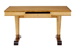 1950s Scandinavian Modern Birch Writing Table Desk