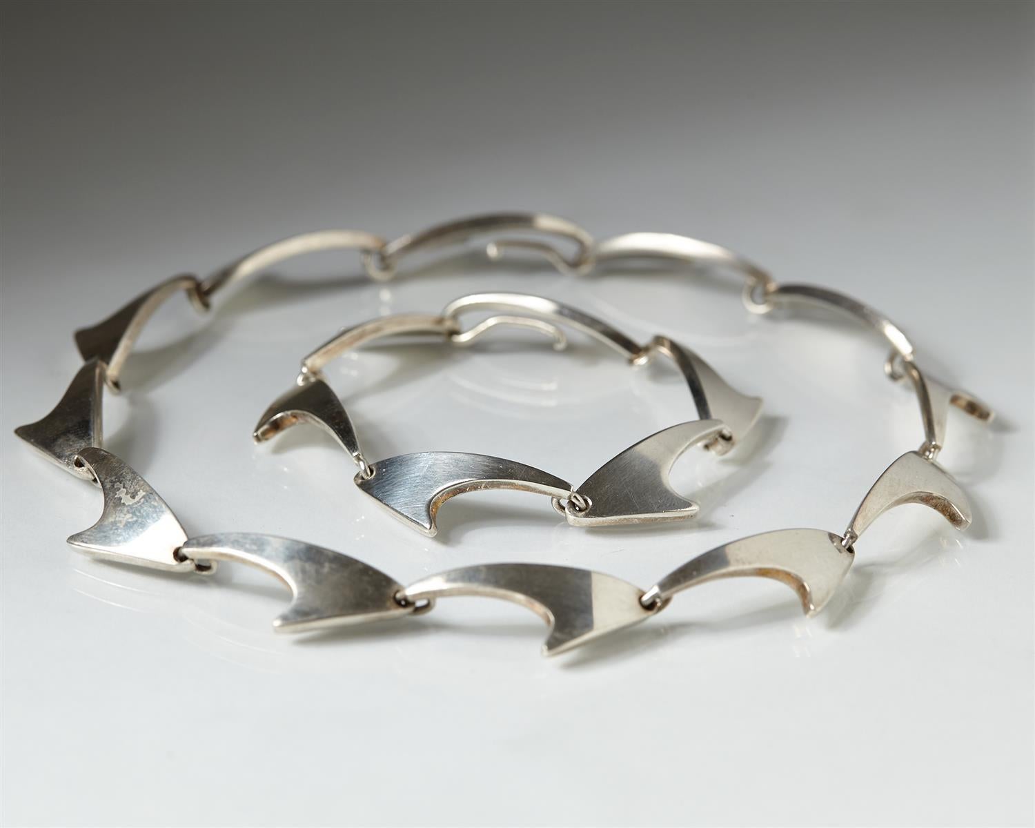 Designed by Danish designer Bent Knudsen in the 1950s. Heavy sterling silver. 