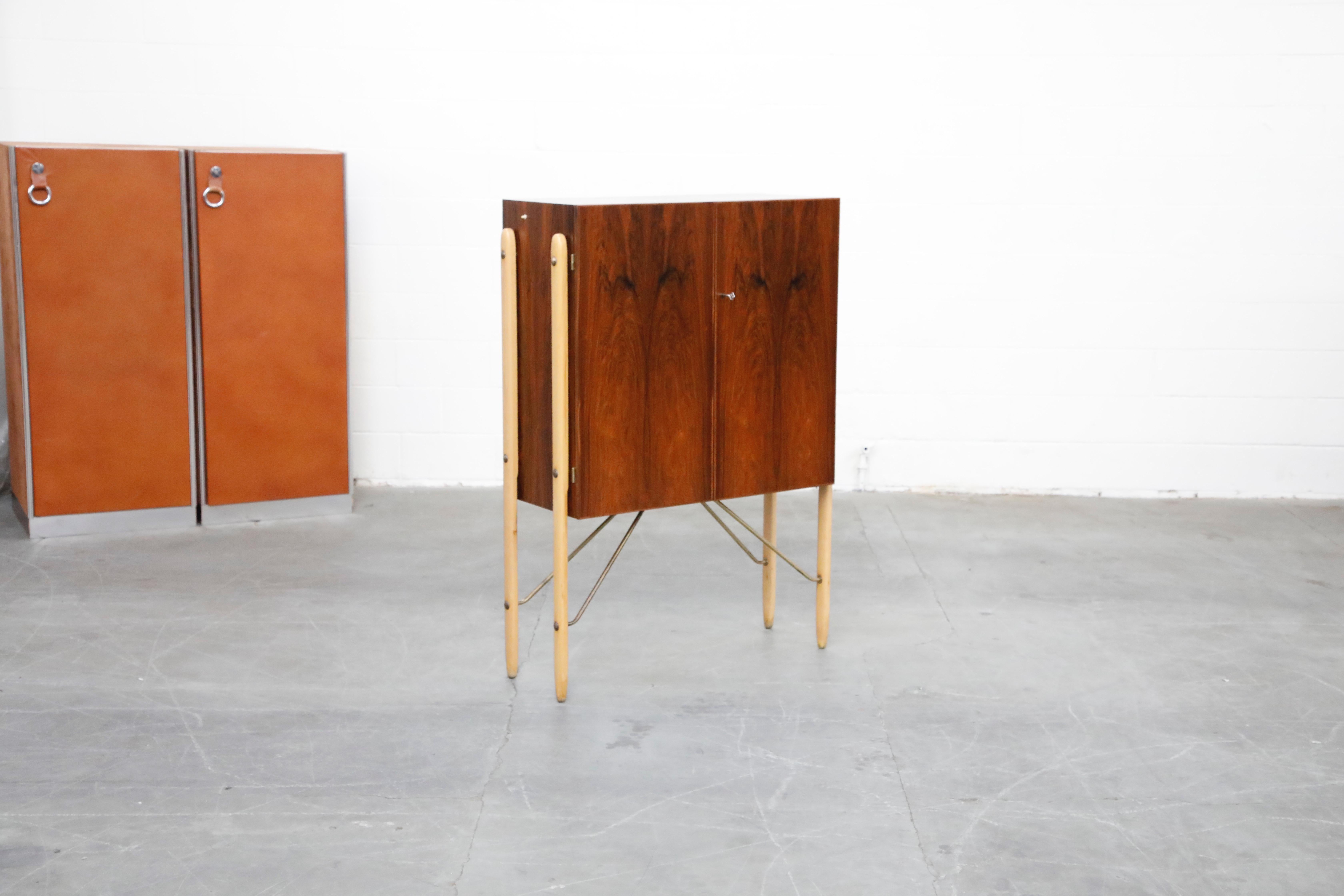 Scandinavian Modern 1950s Scandinavian Rosewood Bar Cabinet in the style of Finn Juhl for Bovirke