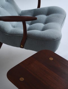 1950s Scandinavian Side Table by Danish Cabinetmaker in Teakwood and Beech