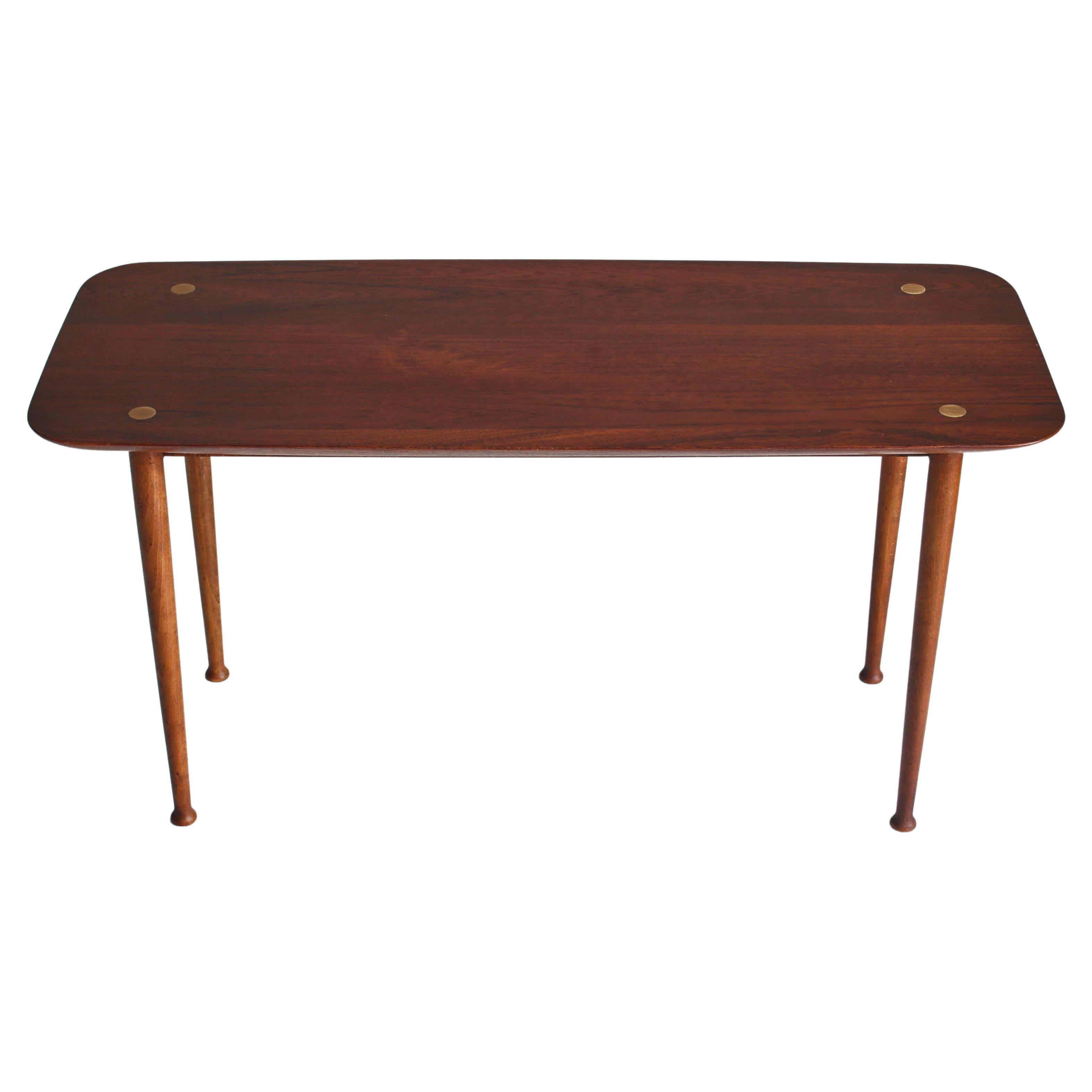 1950s Scandinavian Side Table by Danish Cabinetmaker in Teakwood and Beech For Sale